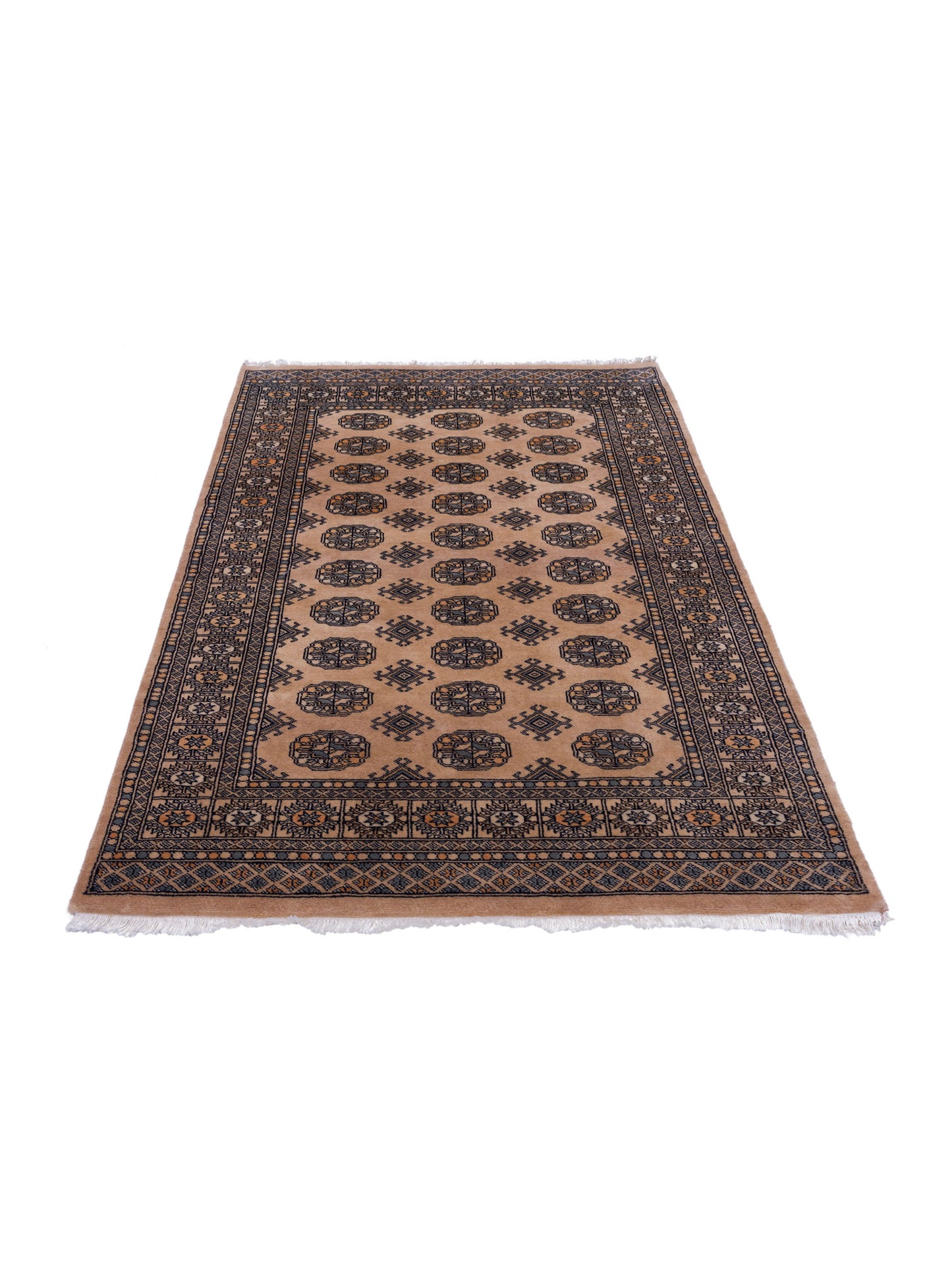 Bokhara Beige Beige 4.1x5.11 Hand Knotted Rug