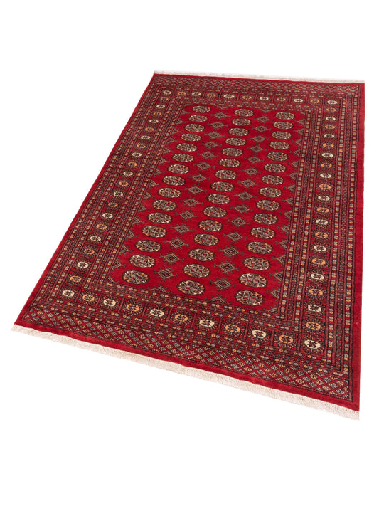 Bokhara Red Red 5x8.2 Hand Knotted Rug
