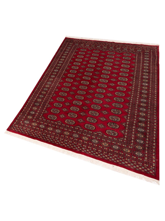 Bokhara Red 6.1x8.8 Hand Knotted Rug
