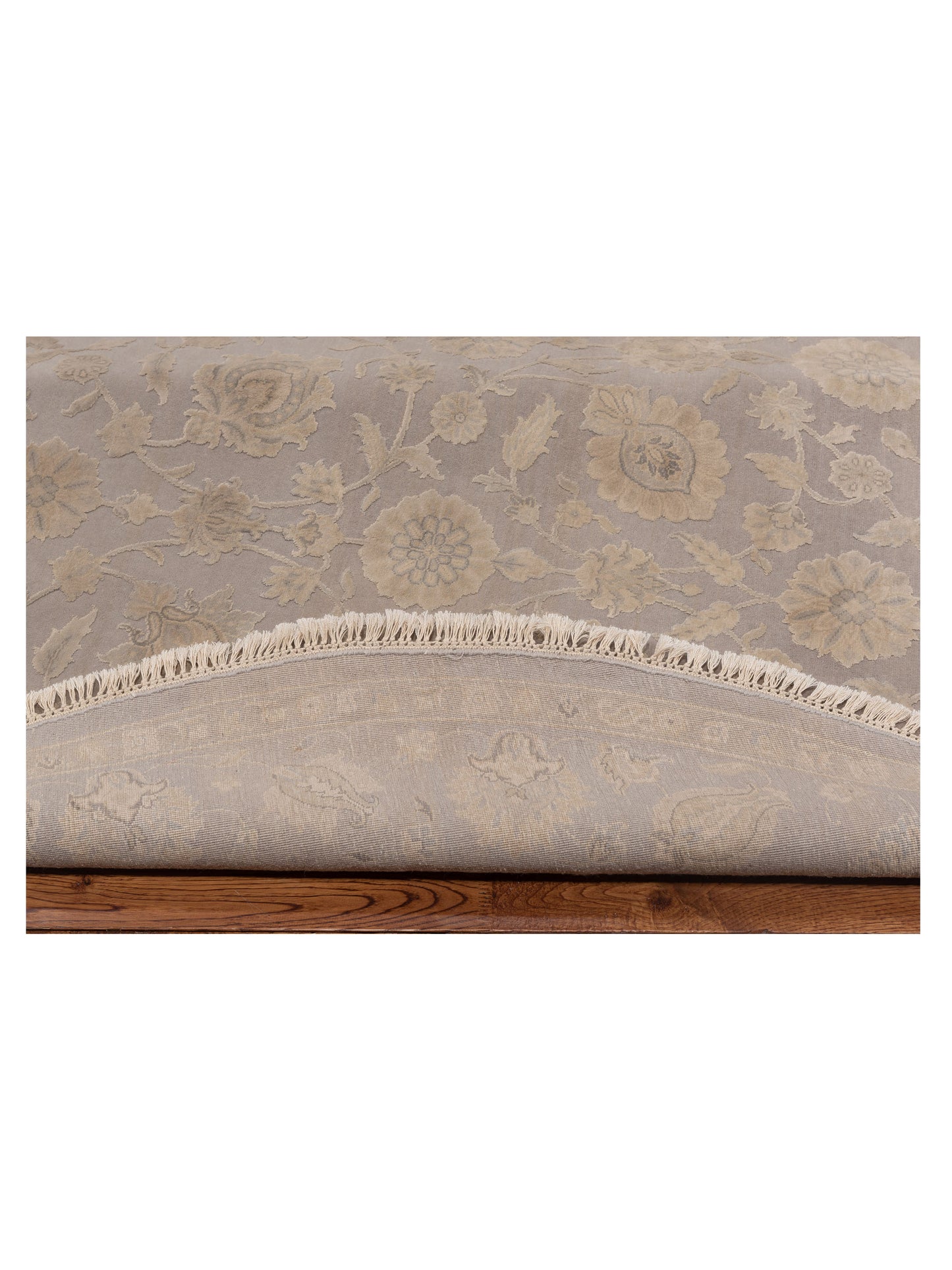 Javira Silk Gray Gray 6x6 Hand Knotted Rug