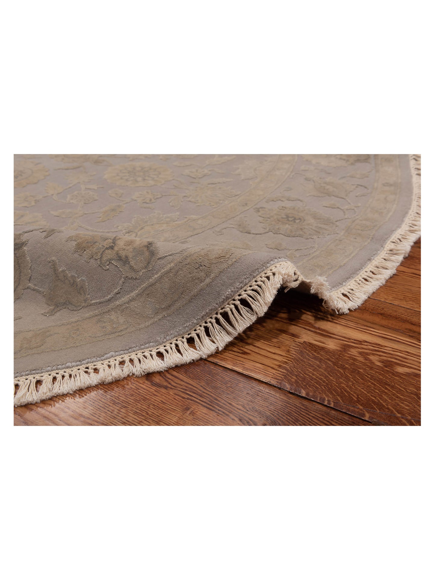 Javira Silk Gray Gray 6x6 Hand Knotted Rug