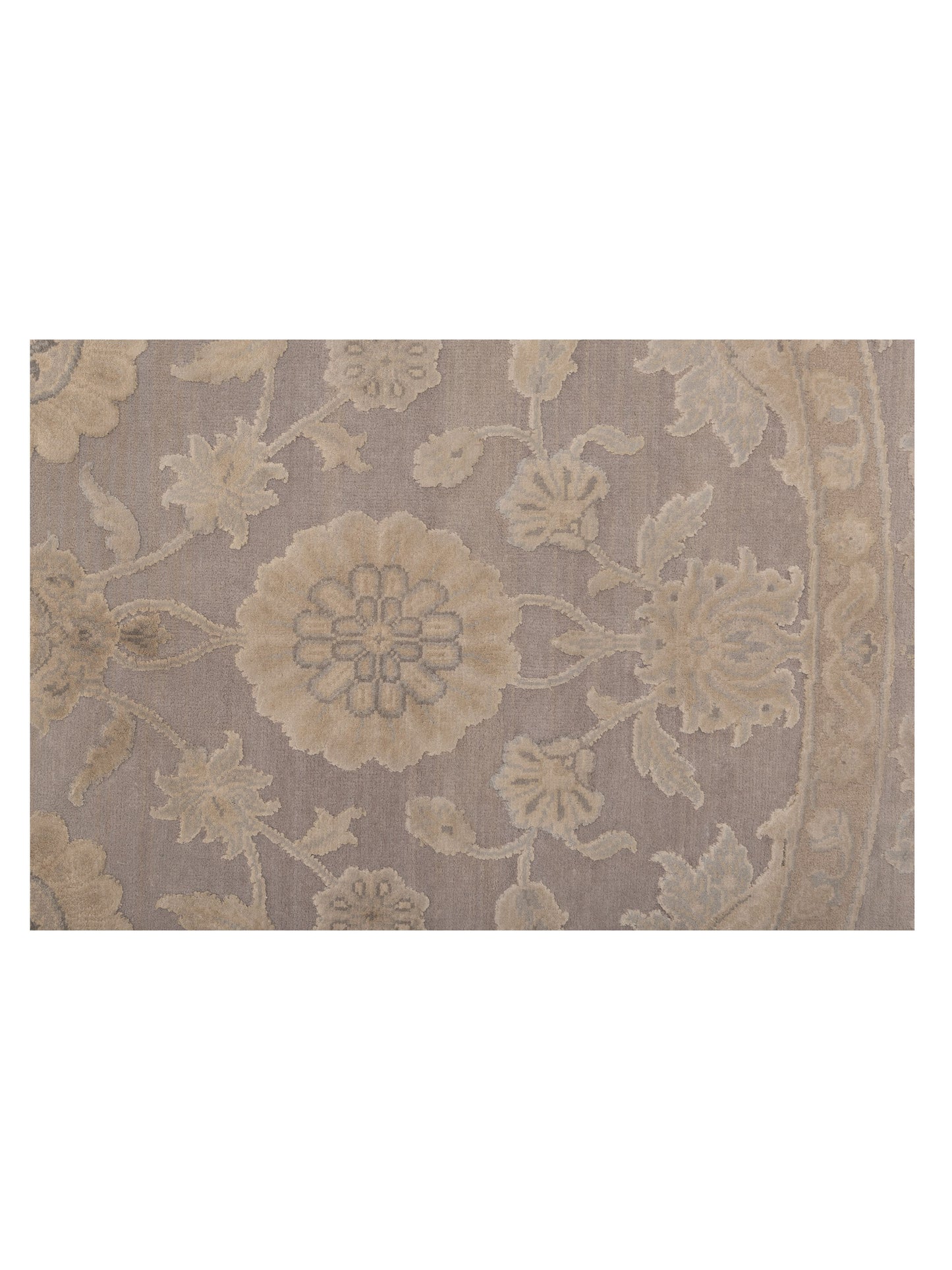 Javira Silk Gray Gray 6x6 Hand Knotted Rug