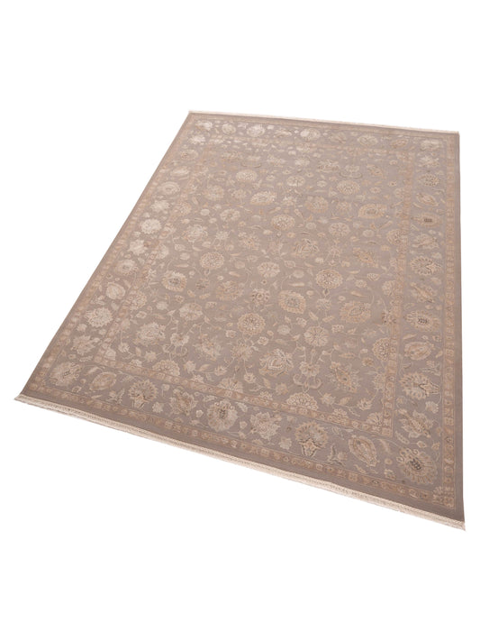 Javira Silk Silver 9.2x12.2 Hand Knotted Rug