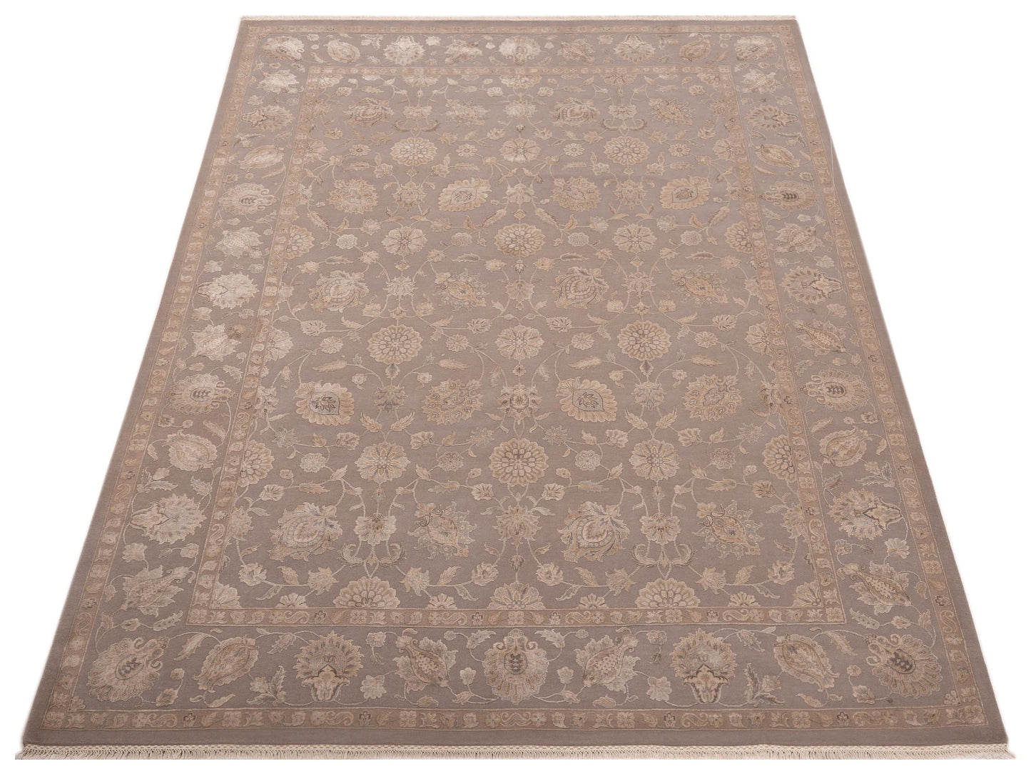 Javira Silk Silver 9.2x12.2 Hand Knotted Rug