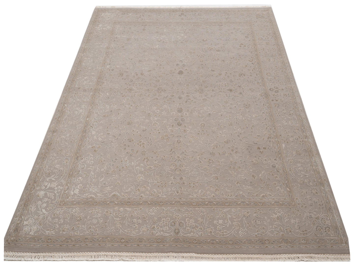 Javira Silk Silver 8x10.1 Hand Knotted Rug