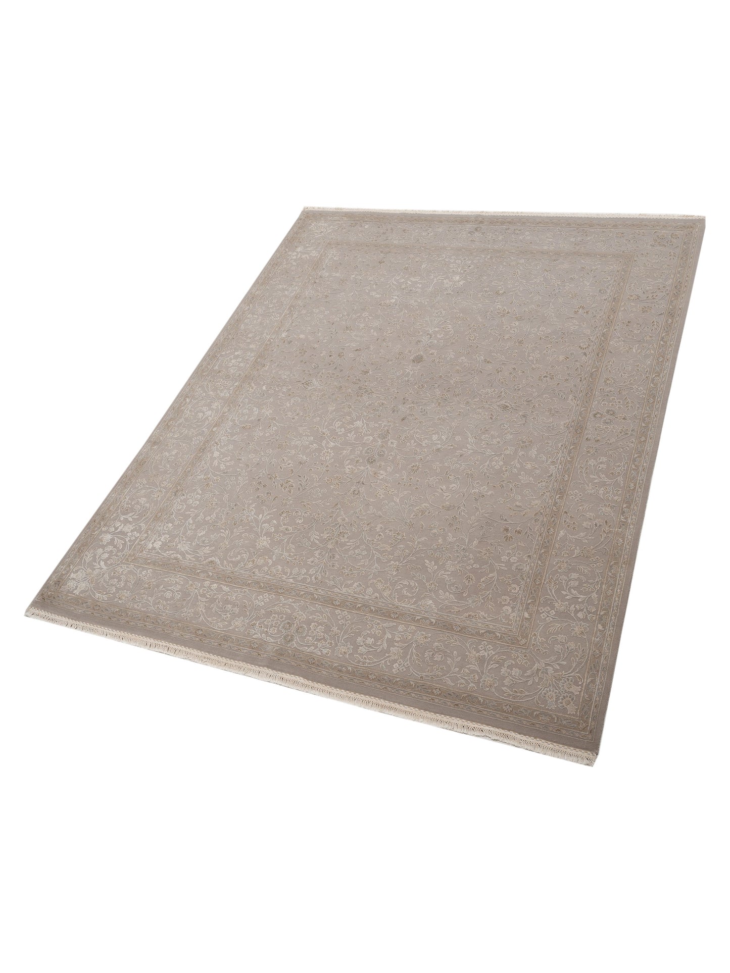 Javira Silk Silver 8x10.1 Hand Knotted Rug
