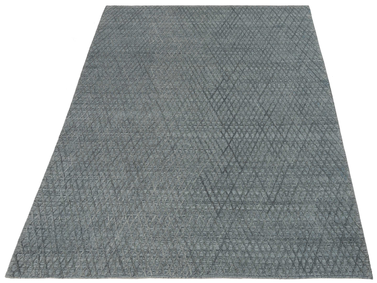Tibarra Gray 8.2x10.1 Hand Knotted Rug