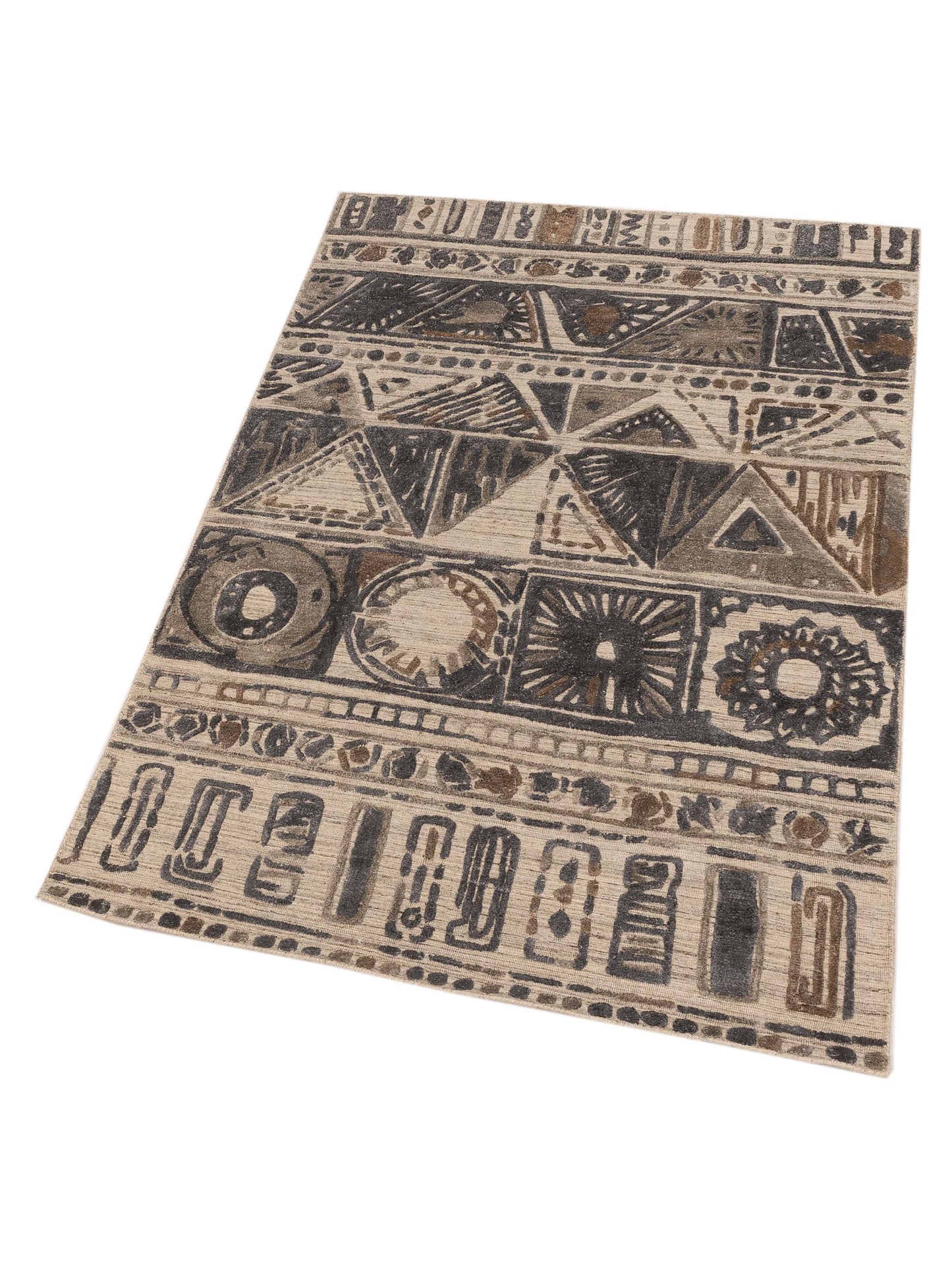 Tibarra Silver Gray 4.3x6.3 Hand Knotted Rug