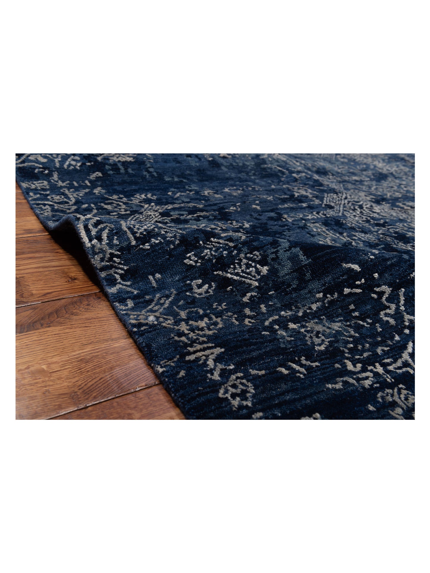 Tenzari Navy 8x9.11 Hand Knotted Rug