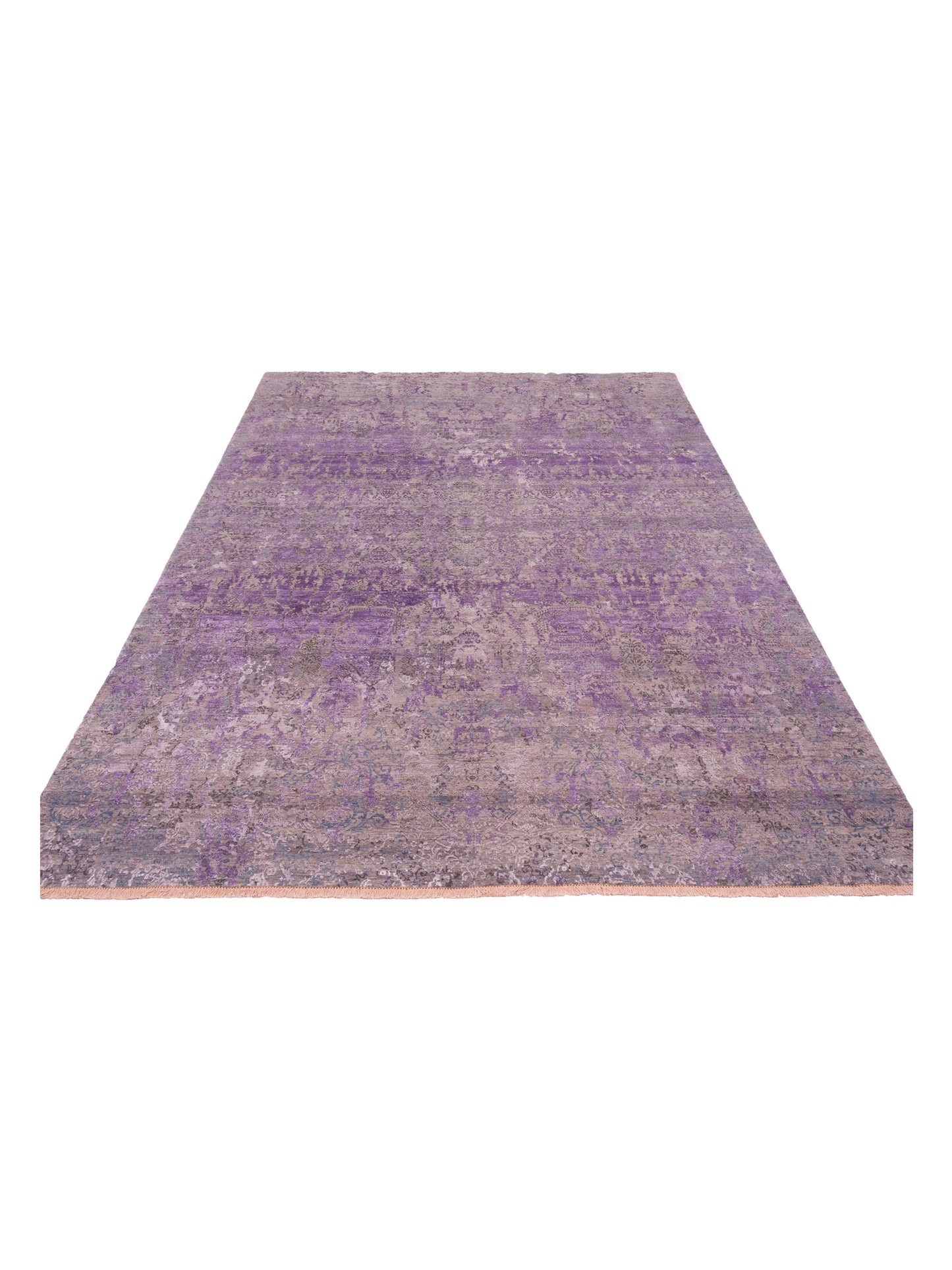Artavia Gray Purple 9.1x12.2 Hand Knotted Rug
