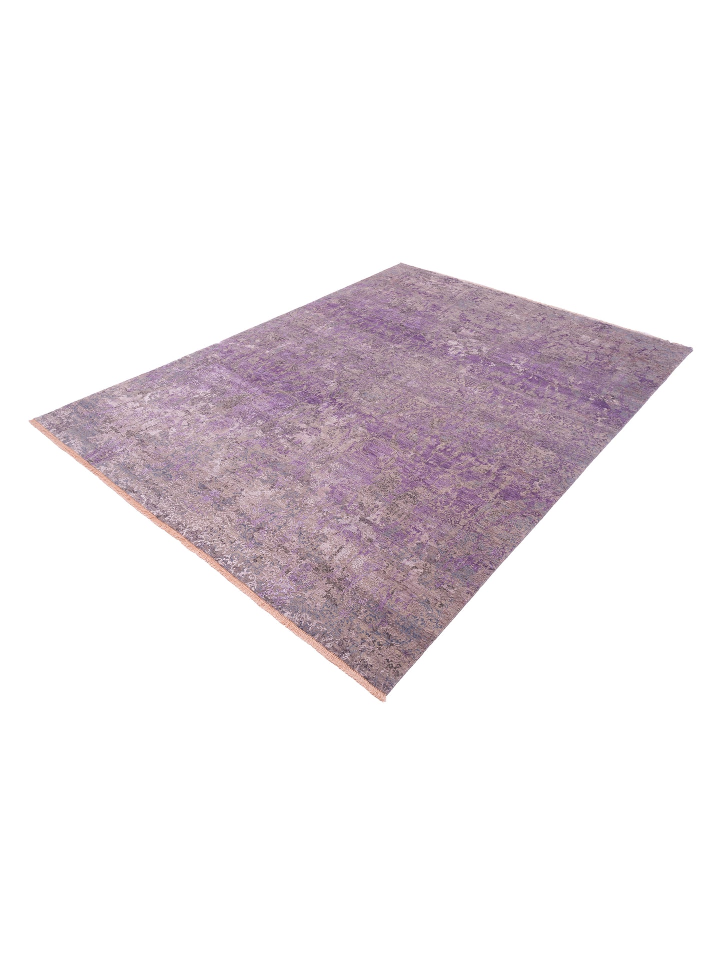 Artavia Gray Purple 9.1x12.2 Hand Knotted Rug
