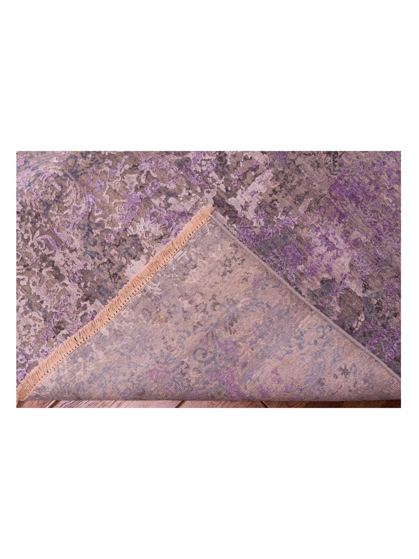 Artavia Gray Purple 9.1x12.2 Hand Knotted Rug