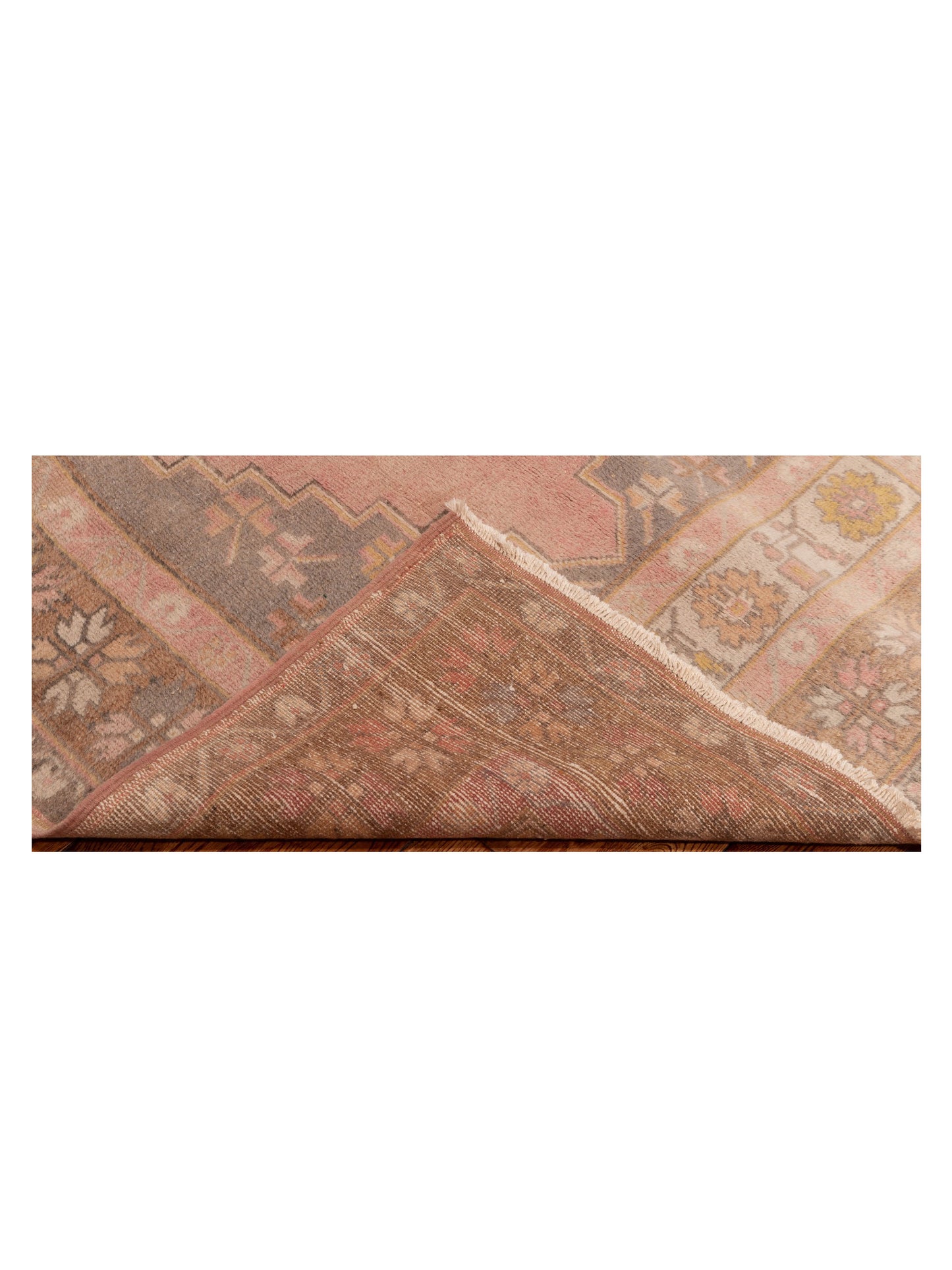 Nomadra Pink Brown 4x8.2 Hand Knotted Rug