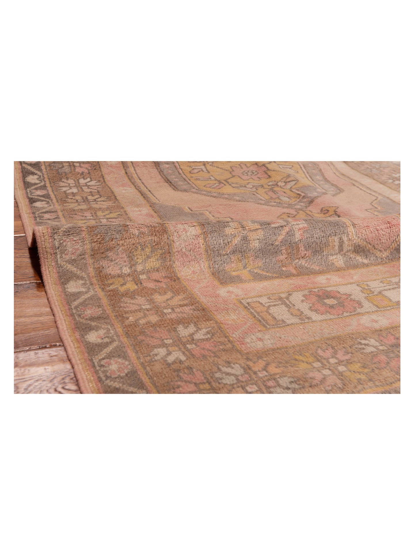 Nomadra Pink Brown 4x8.2 Hand Knotted Rug