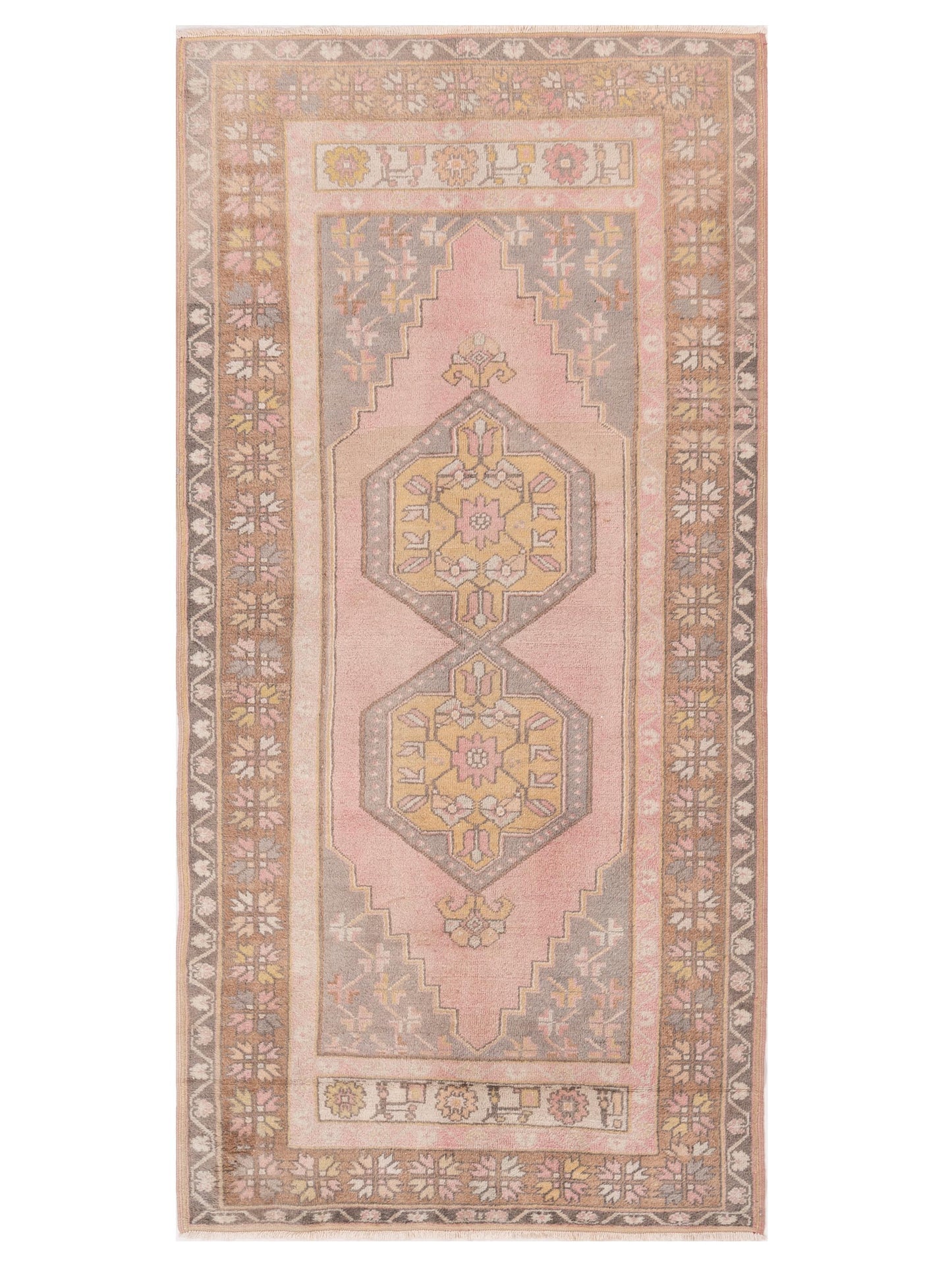 Pasha Old Anatolian  Pink Brown Traditional