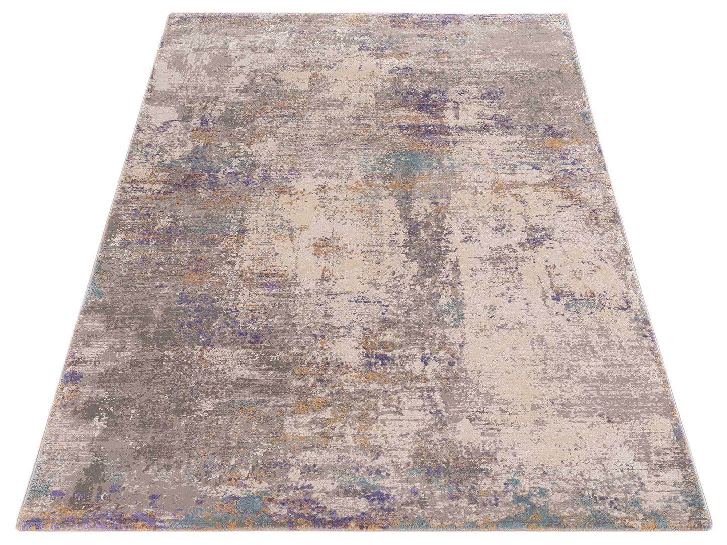 Calvera Gray Purple 3.9x6 Machine Made Rug