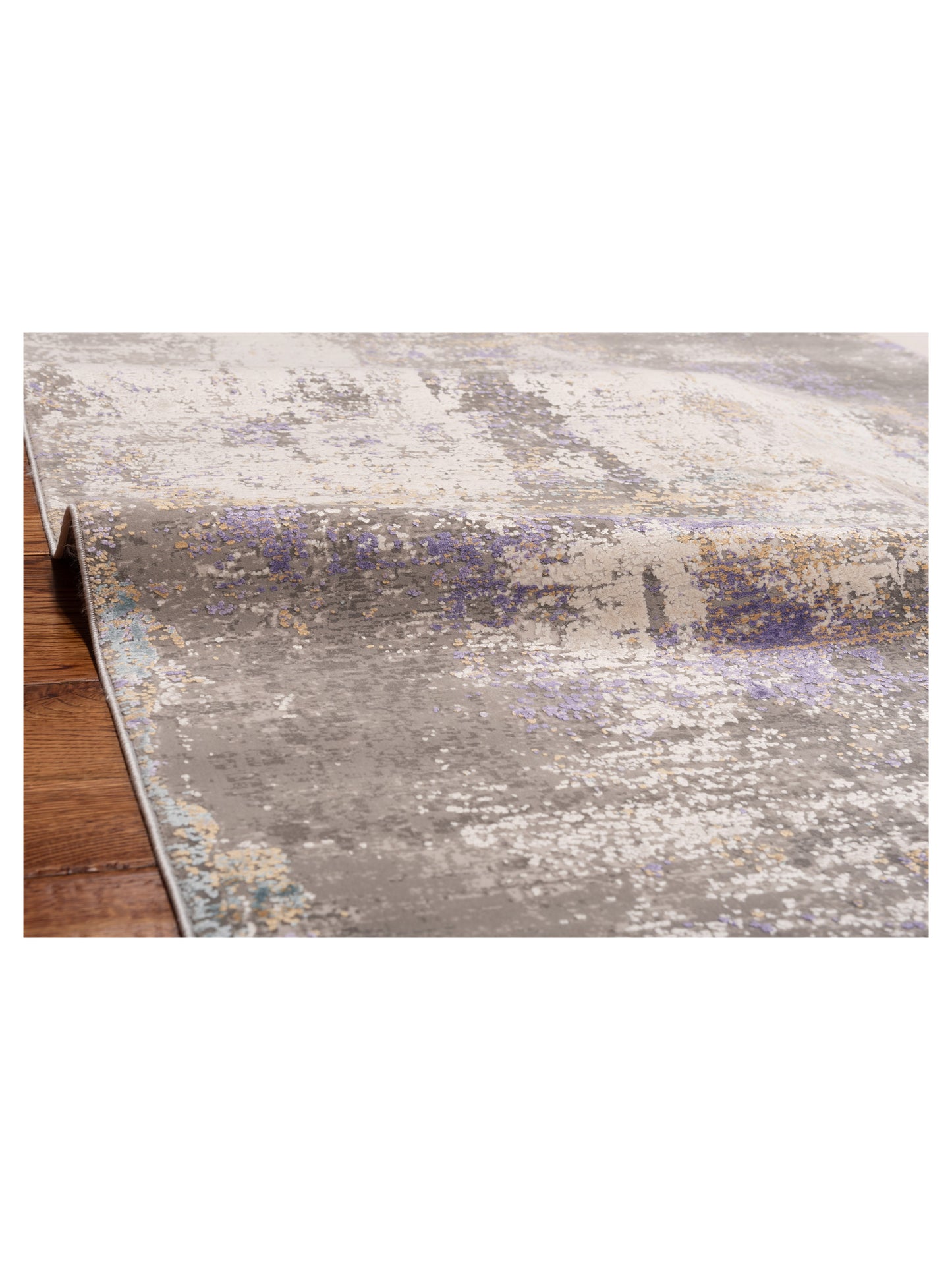 Calvera Gray Purple 3.9x6 Machine Made Rug