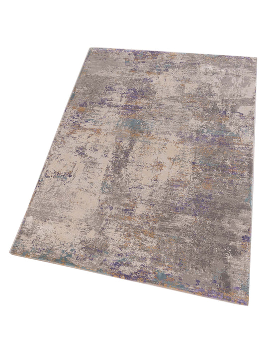 Calvera Gray Purple 3.9x6 Machine Made Rug