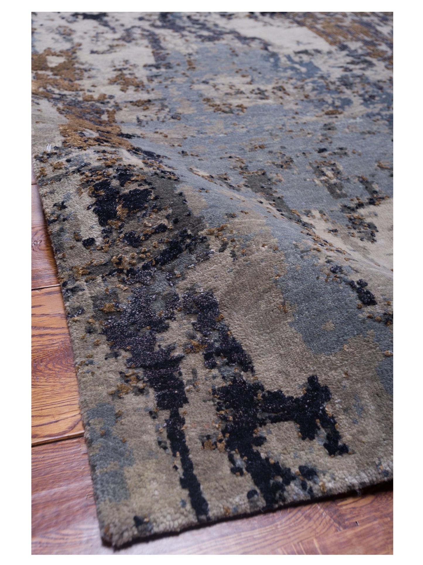 Tenzari Multi 11.8x15.3 Hand Knotted Rug