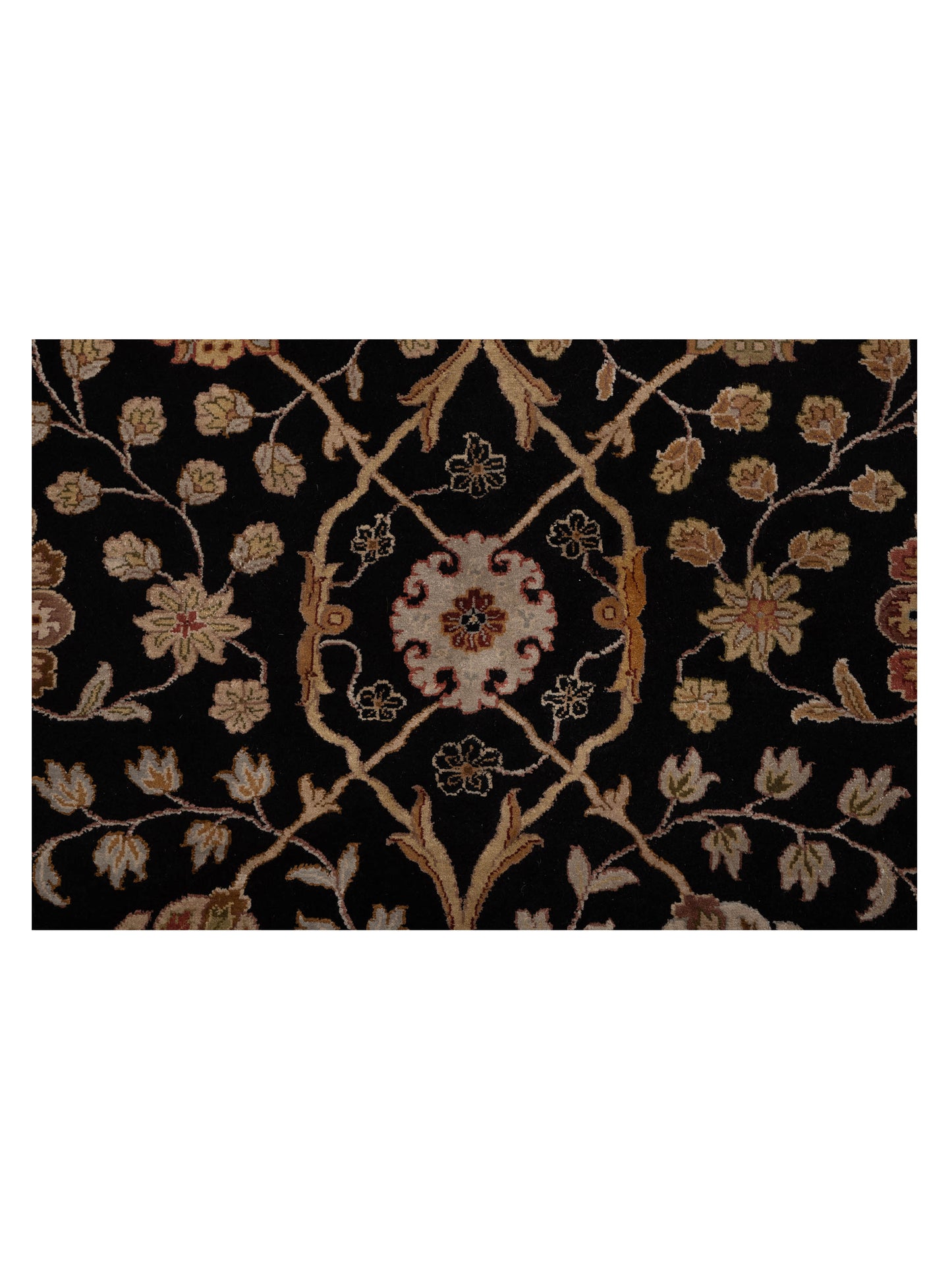 Javira Silk Black Black 8.3x10.1 Hand Knotted Rug
