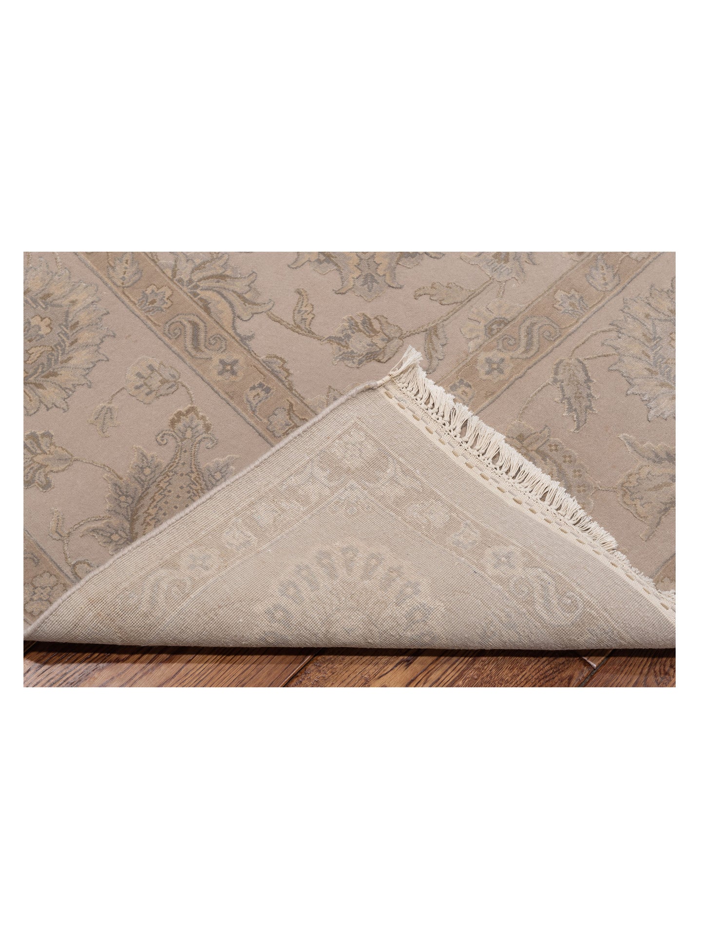 Javira Silk Beige Beige 8.2x10.1 Hand Knotted Rug