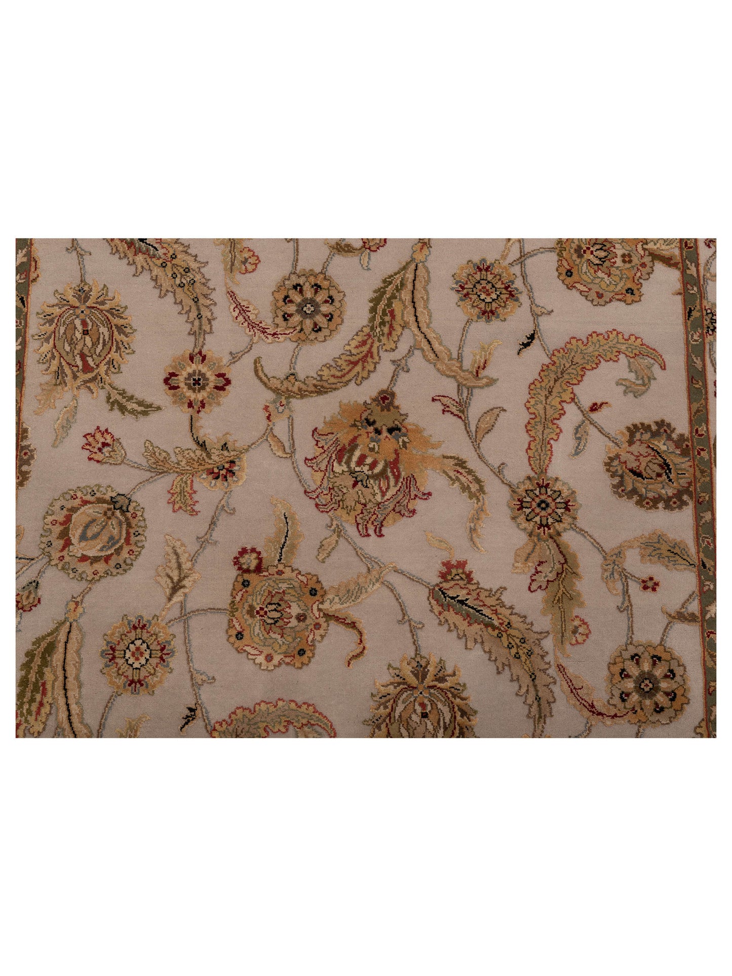 Javira Silk Ivory Ivory 4.1x6.1 Hand Knotted Rug