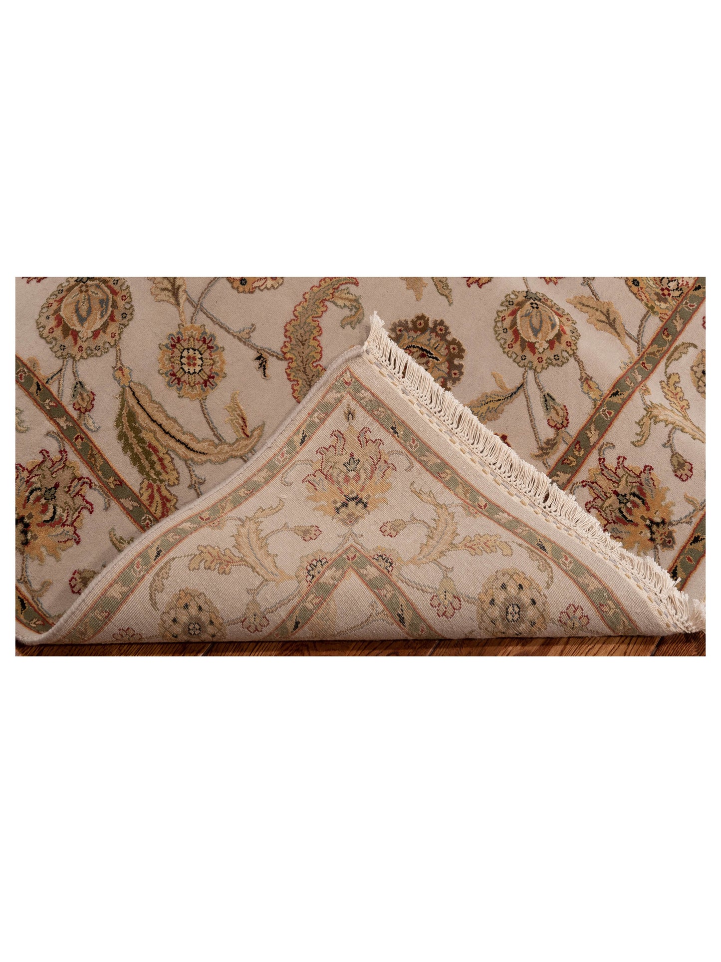 Javira Silk Ivory Ivory 4.1x6.1 Hand Knotted Rug