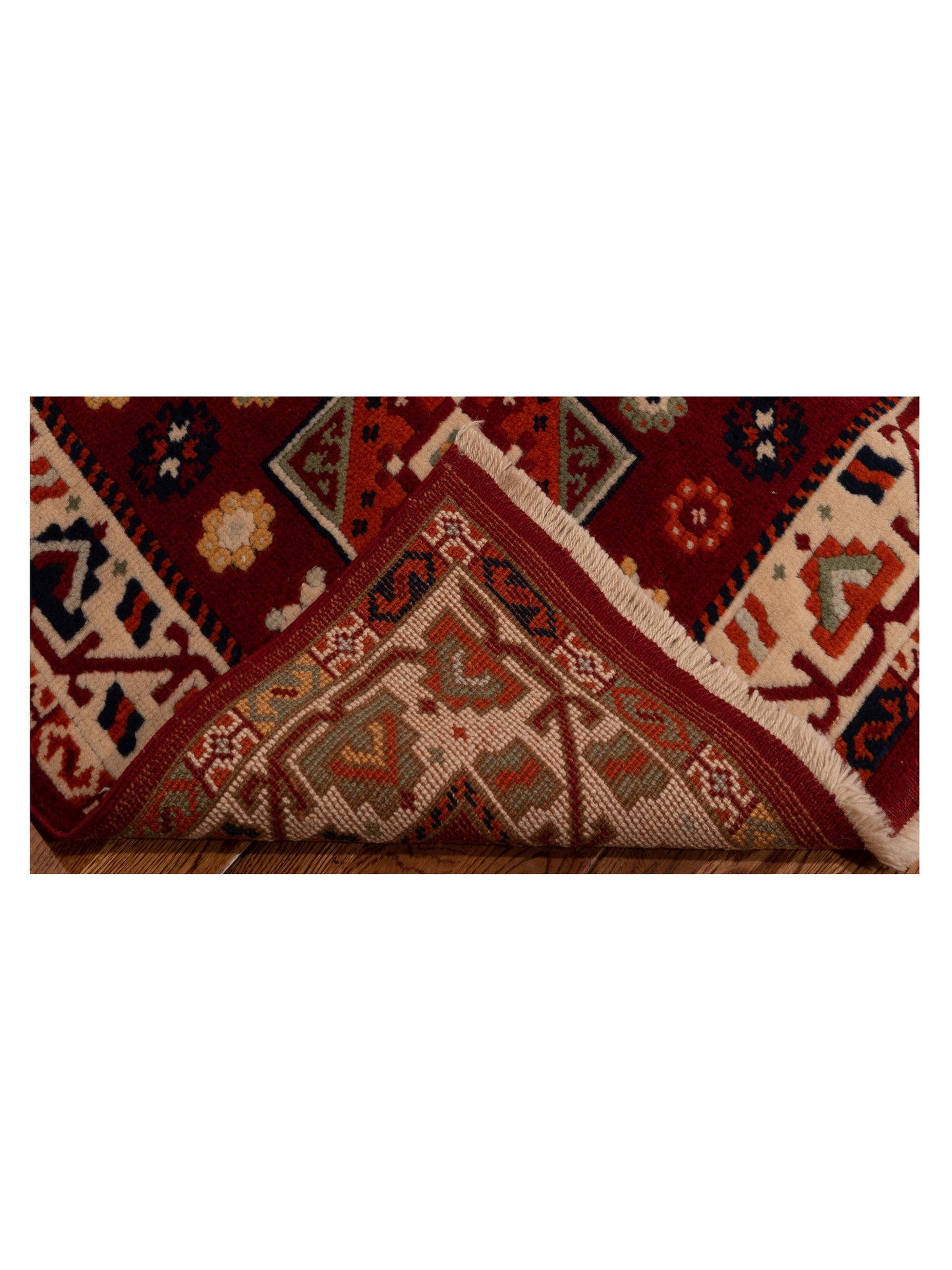 Shirvara Red Ivory 4x5 Hand Knotted Rug