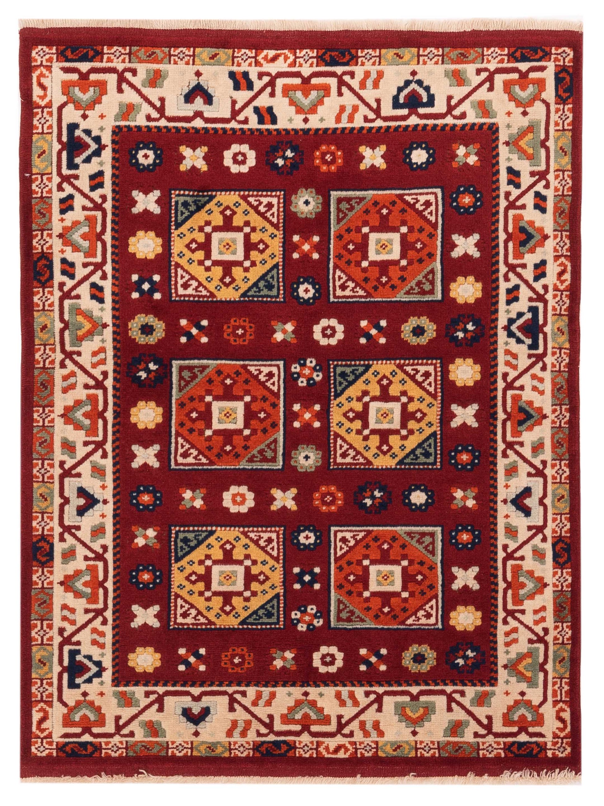 Pasha Turkish Shirwan  Red Ivory Traditional
