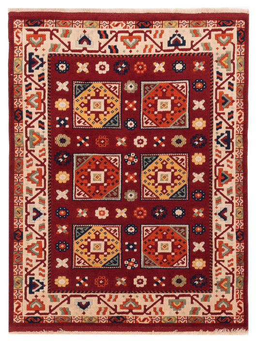 Pasha Turkish Shirwan  Red Ivory Traditional