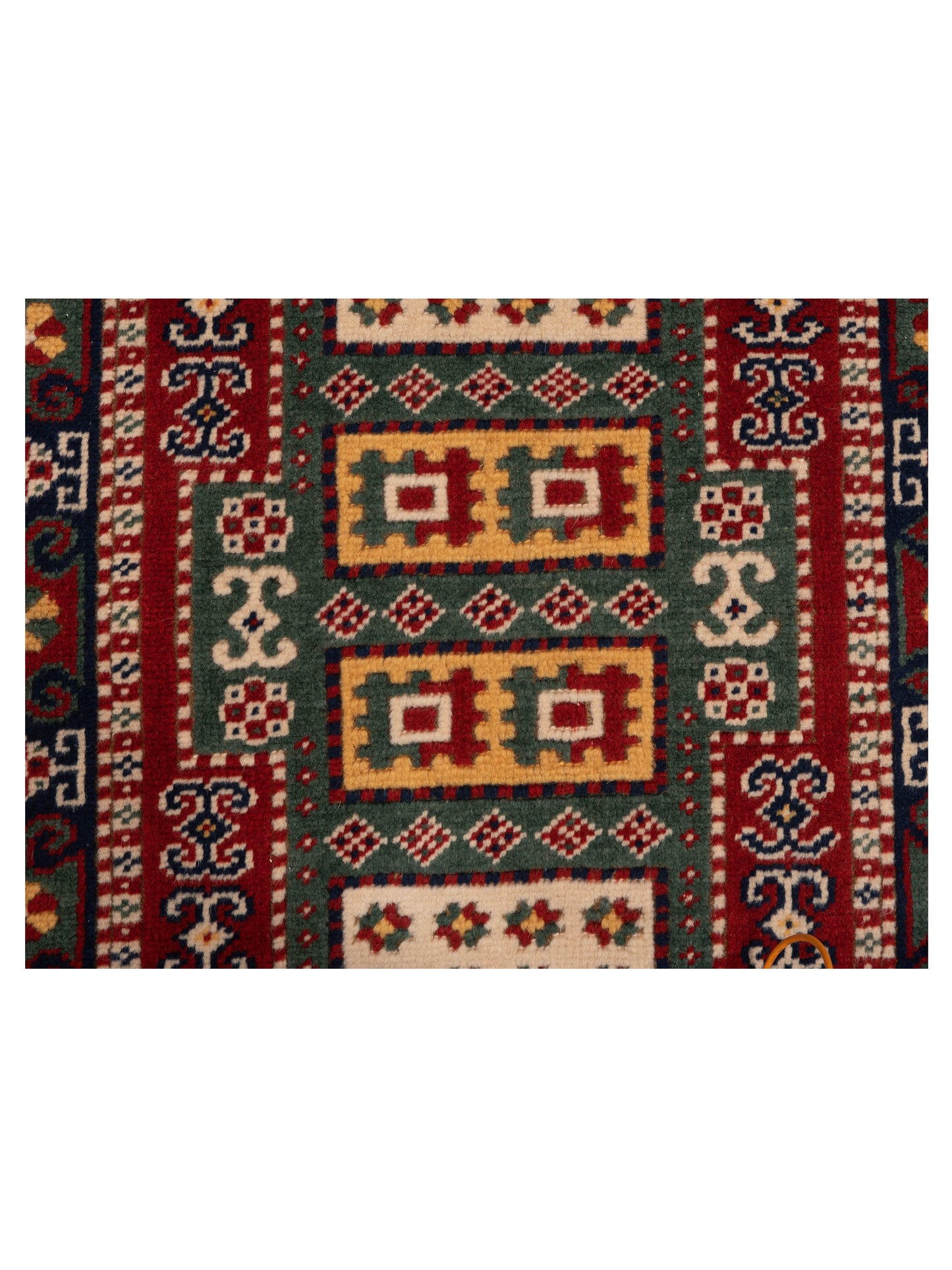 Shirvara Green Navy 3.2x4 Hand Knotted Rug