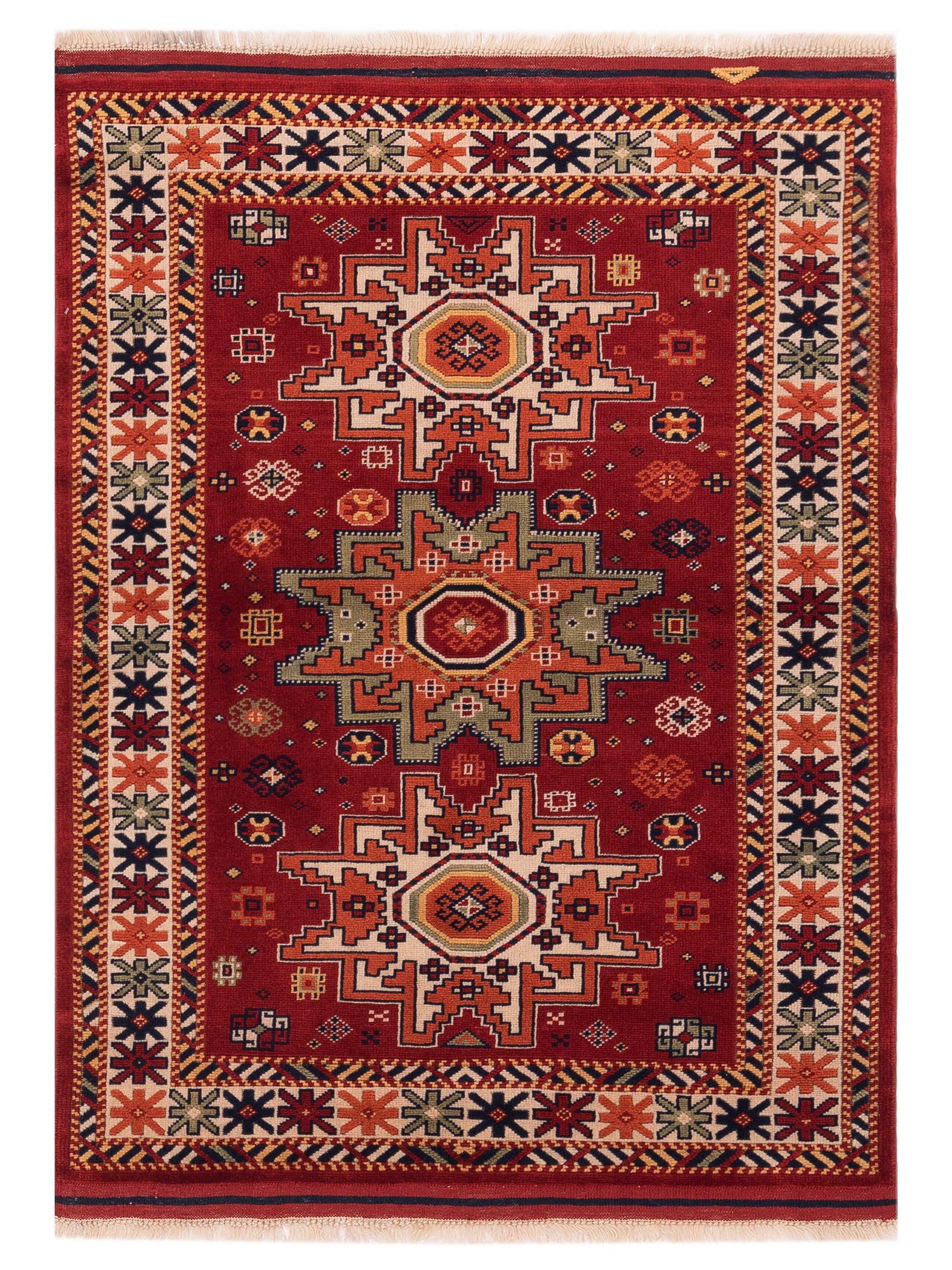 Pasha Turkish Shirwan  Red Ivory Traditional