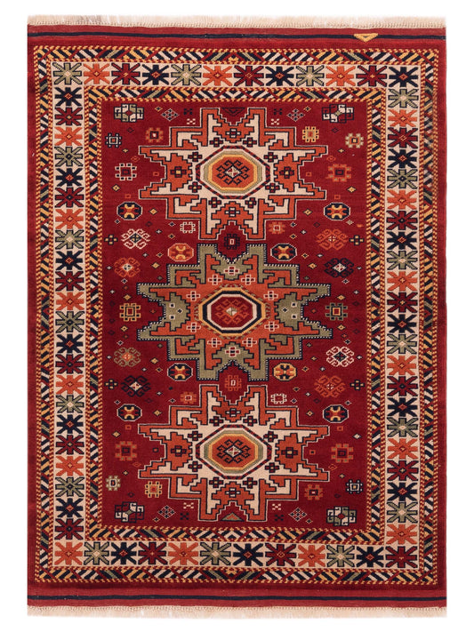Pasha Turkish Shirwan  Red Ivory Traditional