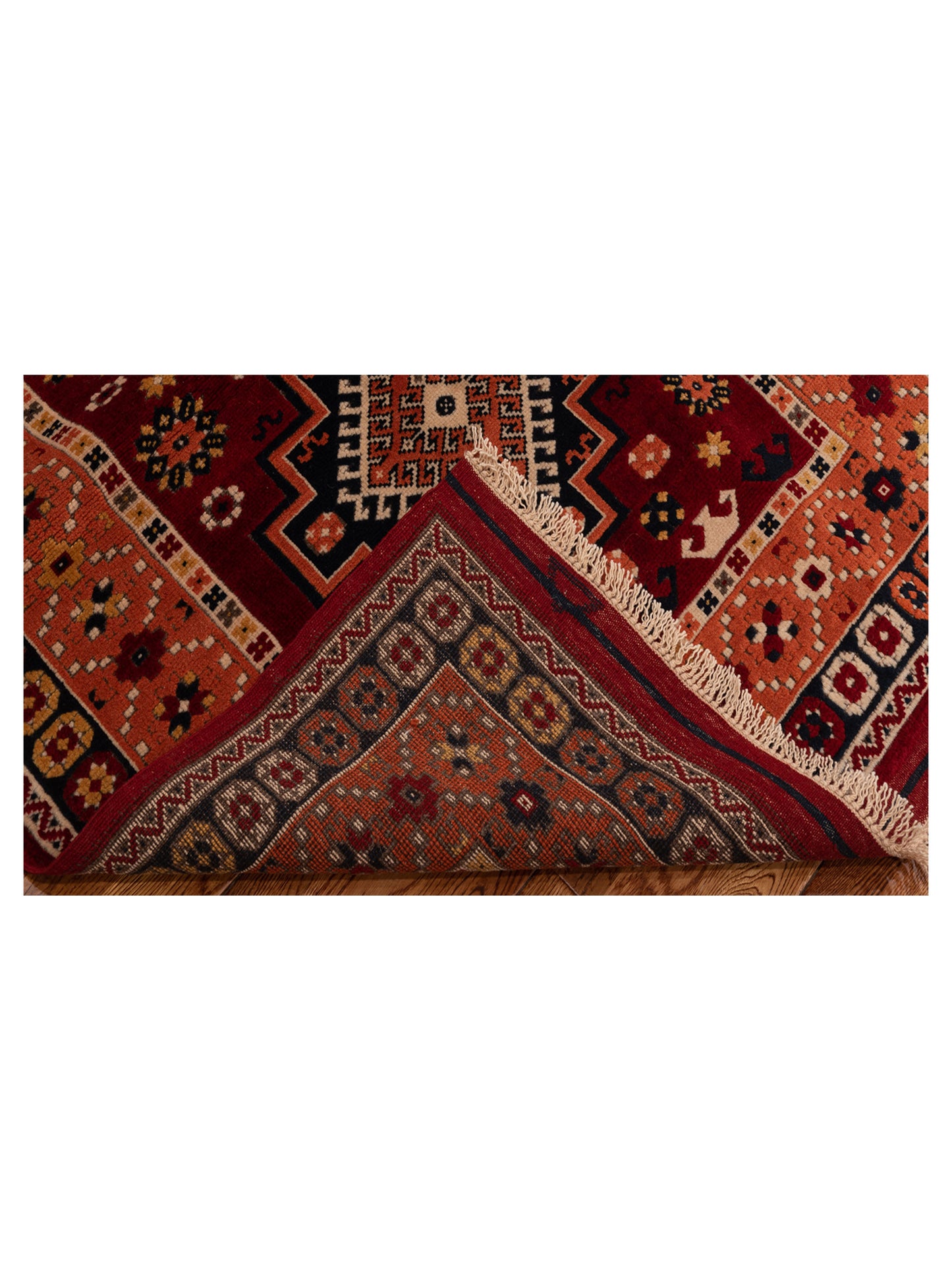 Shirvara Red Black 4x5.8 Hand Knotted Rug