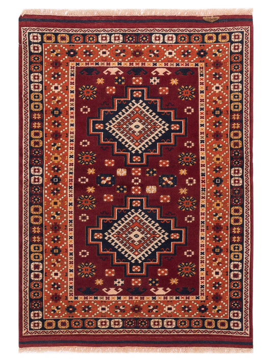 Pasha Turkish Shirwan  Red Orange Traditional
