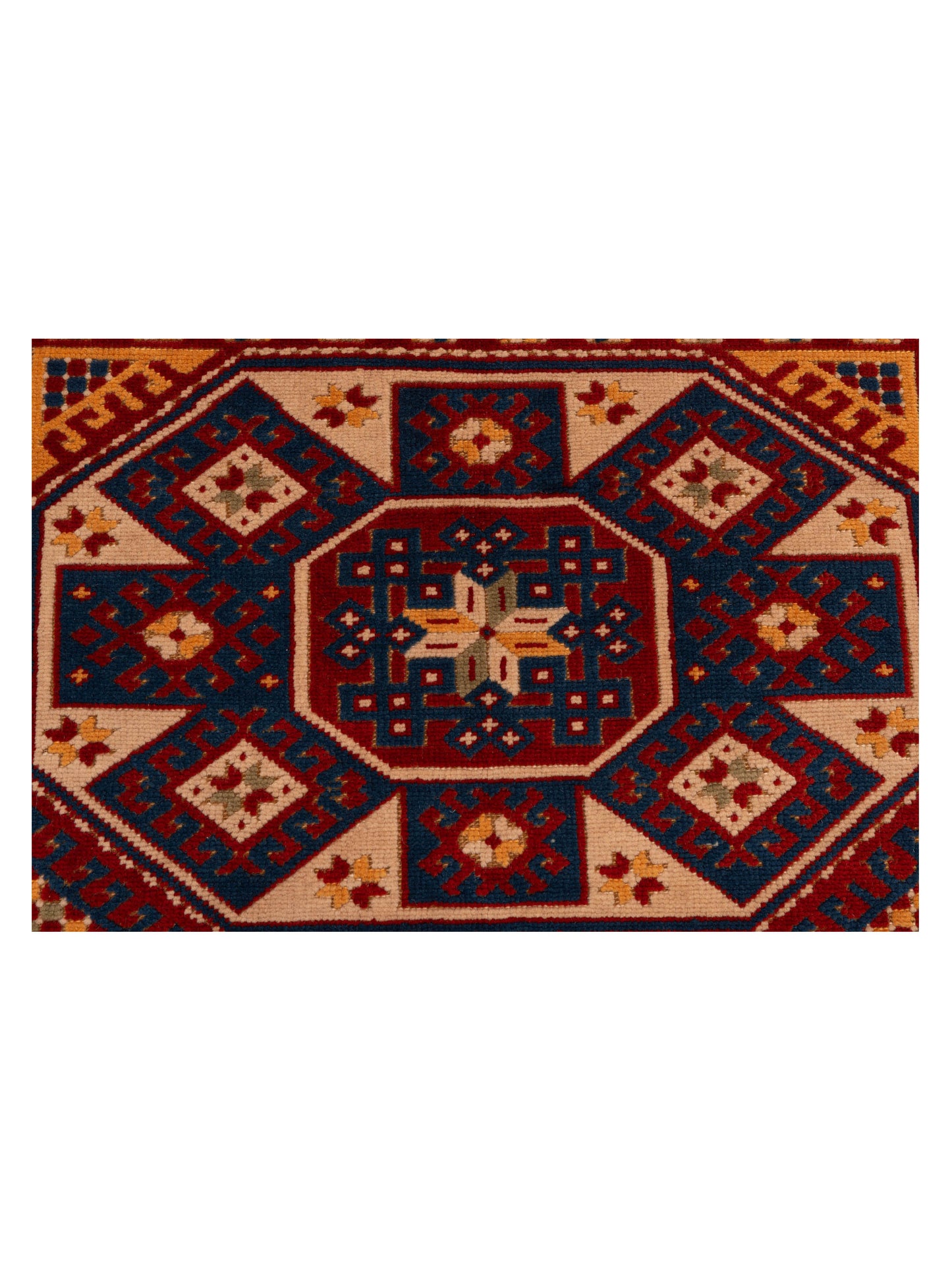 Shirvara Red Ivory 5.4x6.8 Hand Knotted Rug
