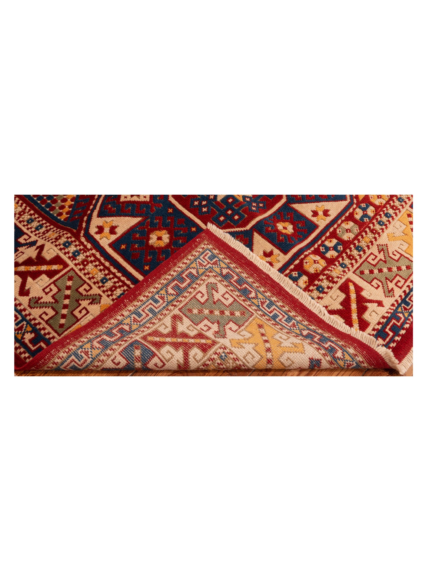 Shirvara Red Ivory 5.4x6.8 Hand Knotted Rug