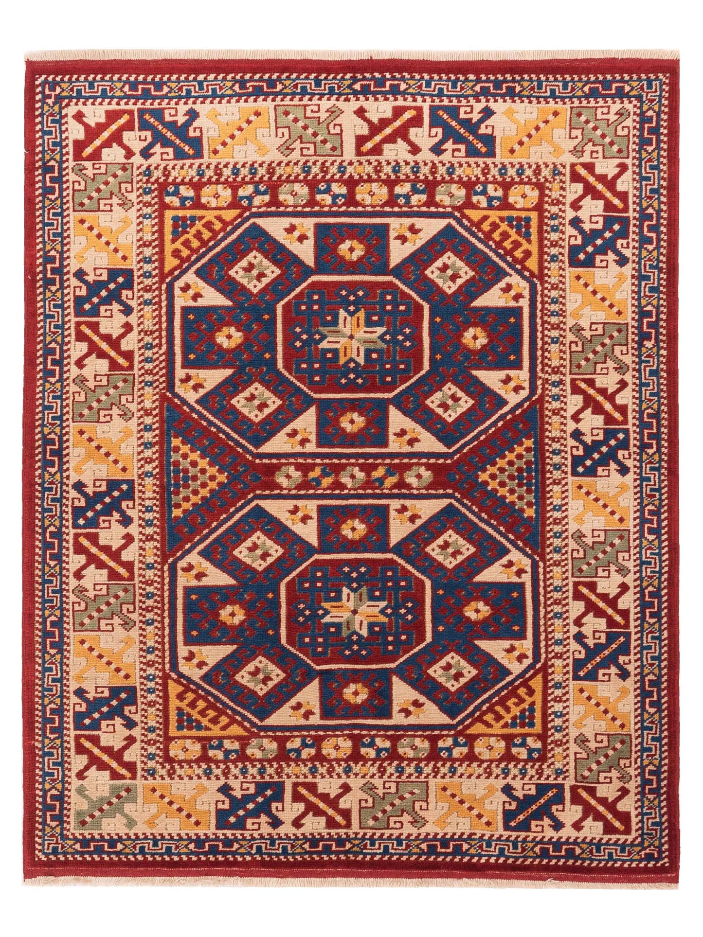 Pasha Turkish Shirwan  Red Ivory Traditional