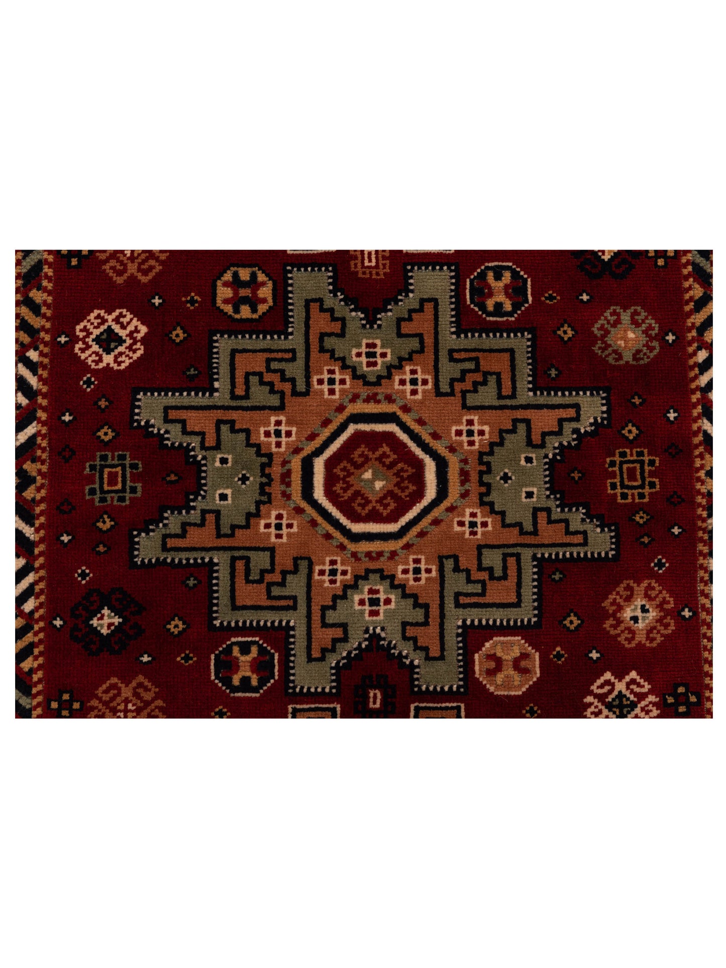 Shirvara Red Ivory 3.10x5.10 Hand Knotted Rug
