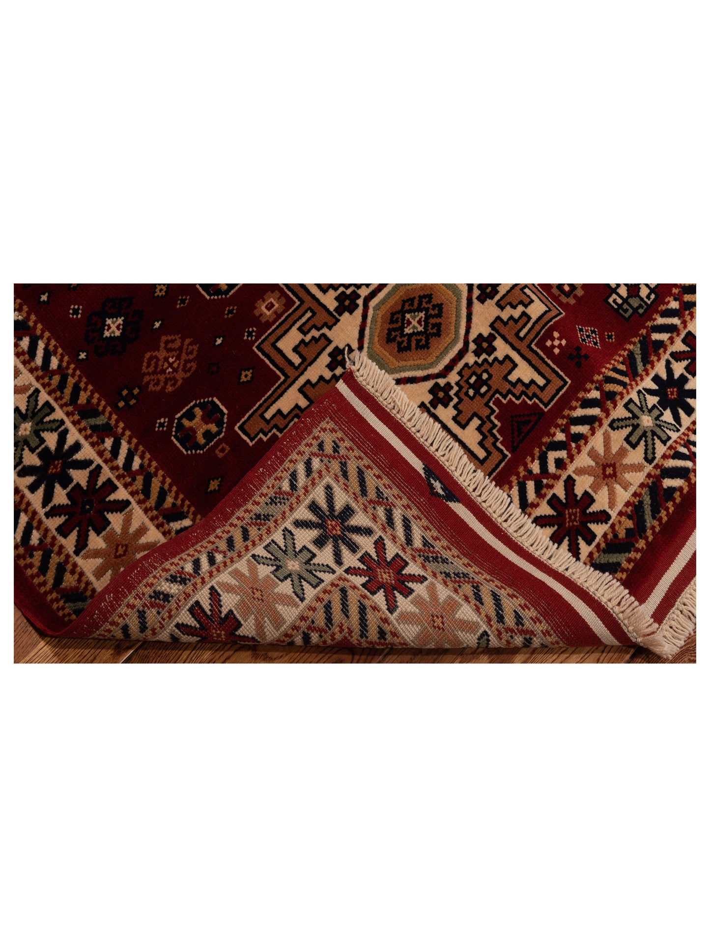 Shirvara Red Ivory 3.10x5.10 Hand Knotted Rug