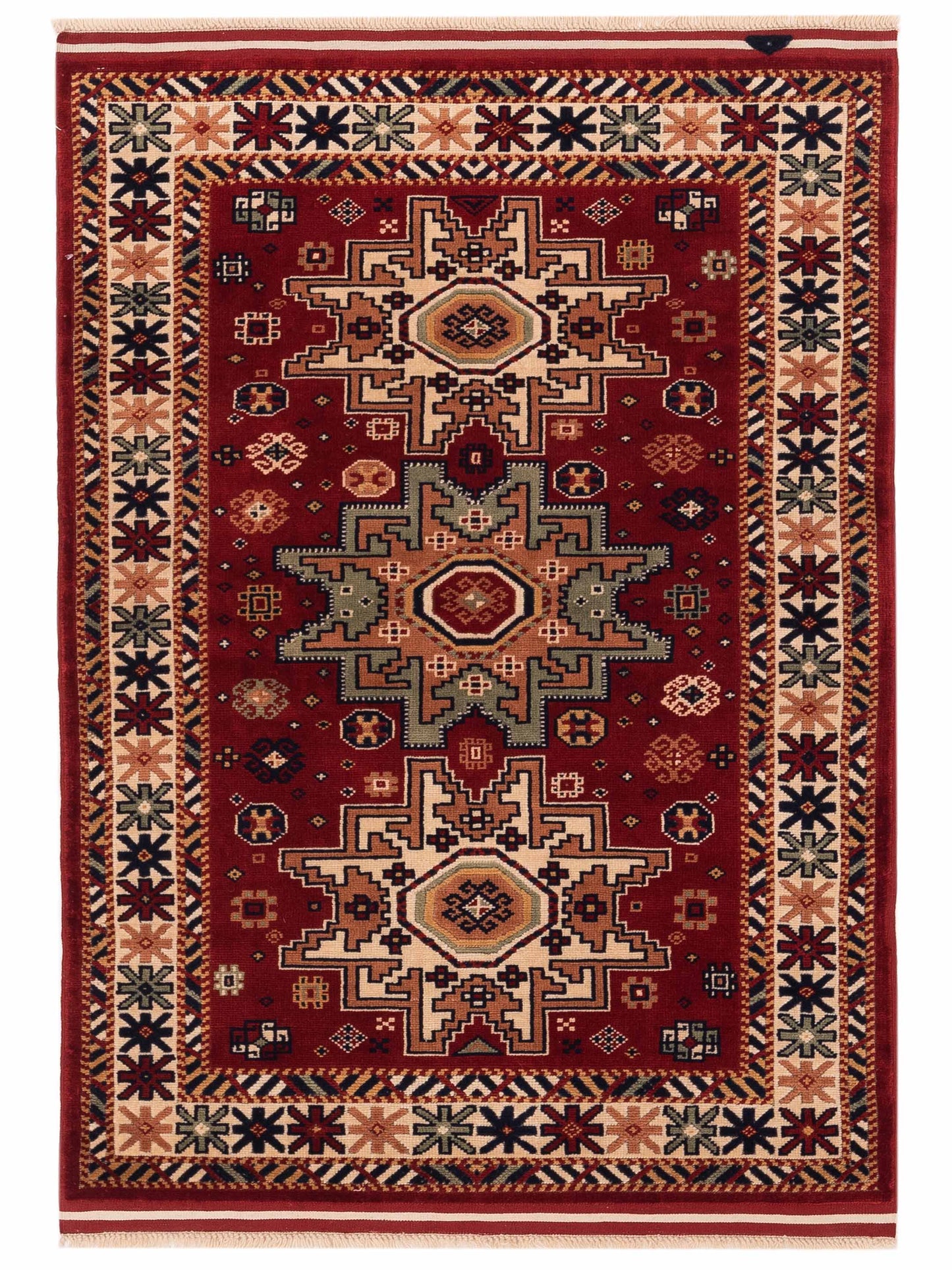 Pasha Turkish Shirwan  Red Ivory Traditional