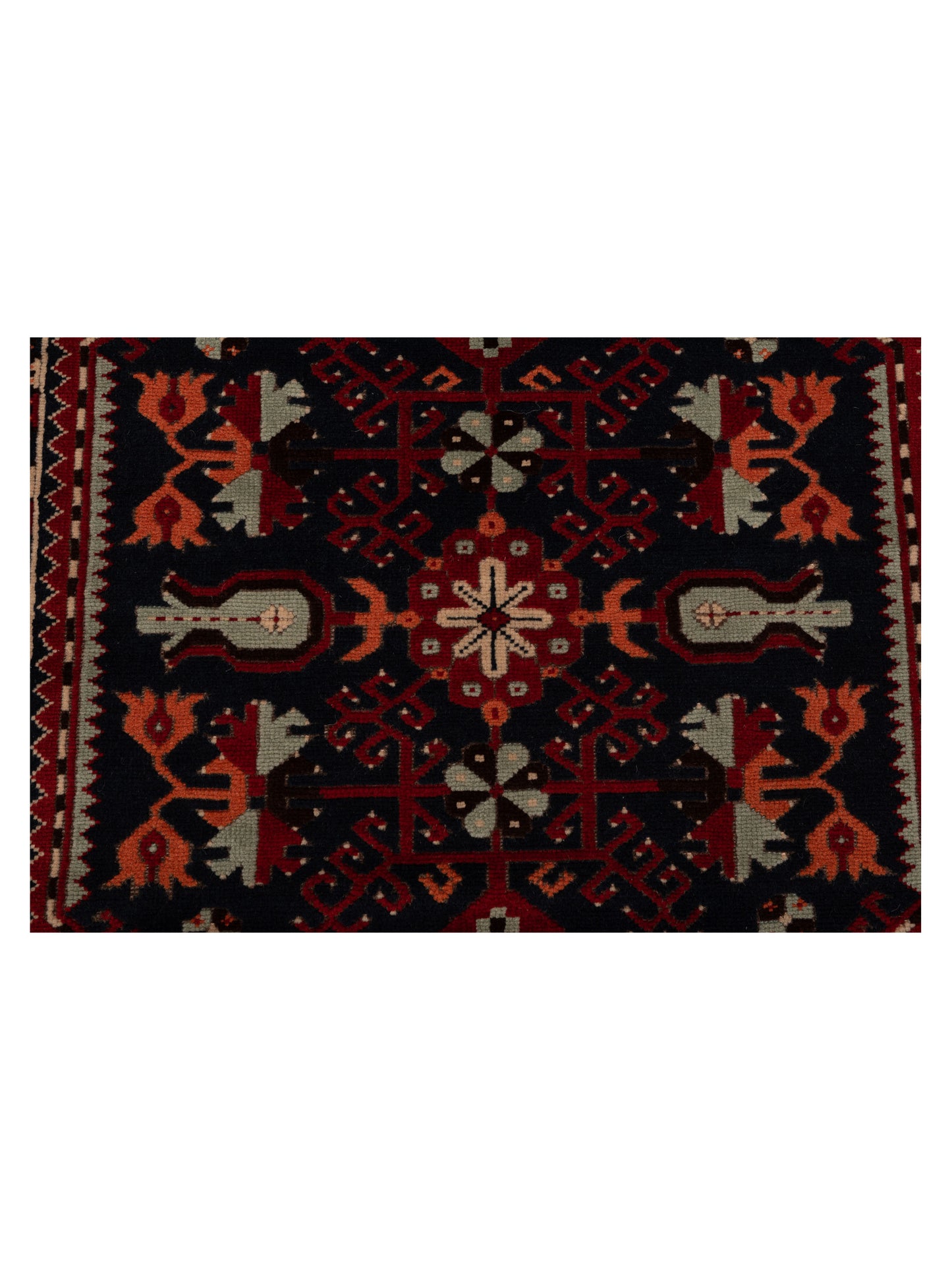 Shirvara Black Red 3.10x5.7 Hand Knotted Rug