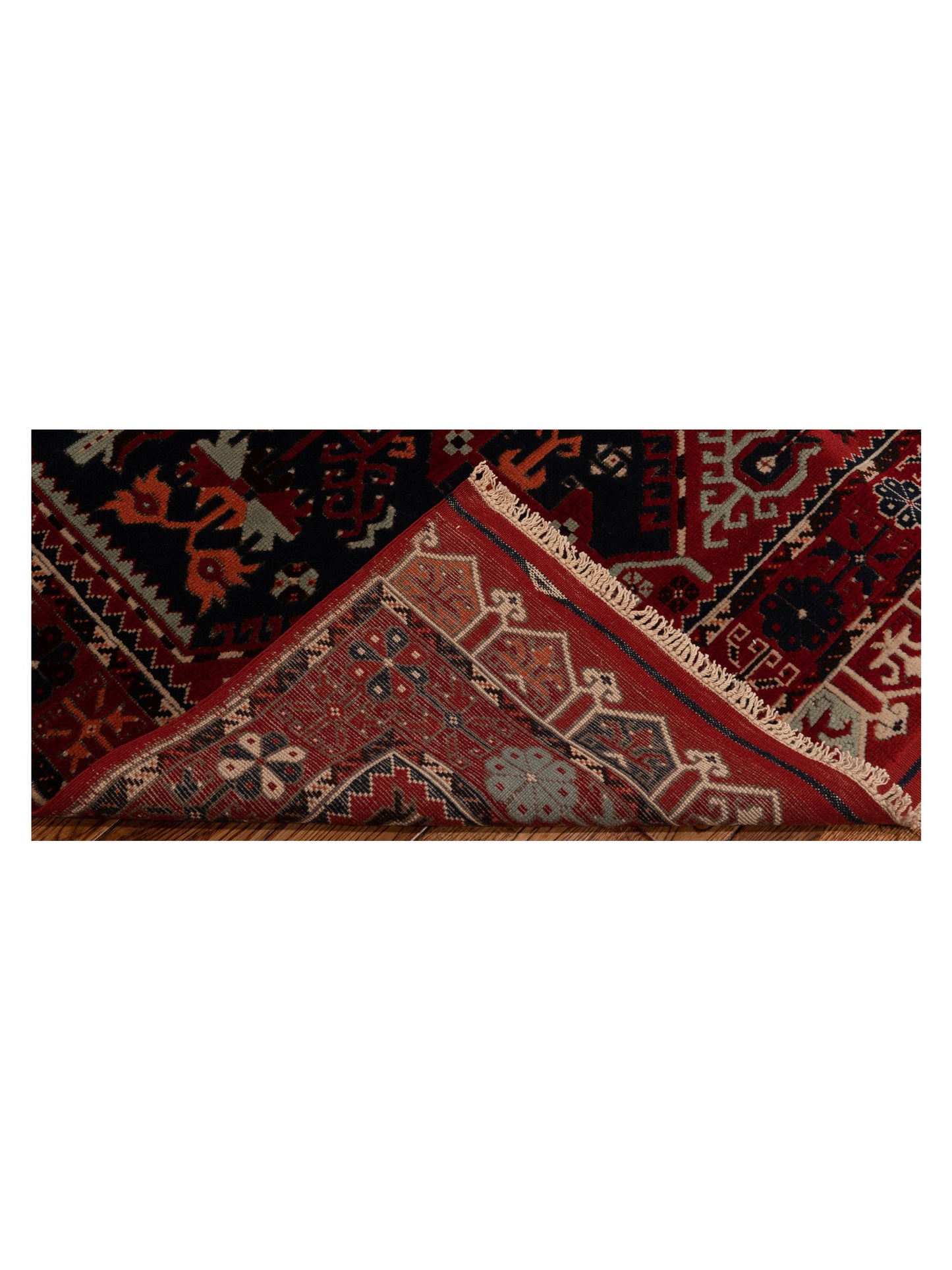 Shirvara Black Red 3.10x5.7 Hand Knotted Rug