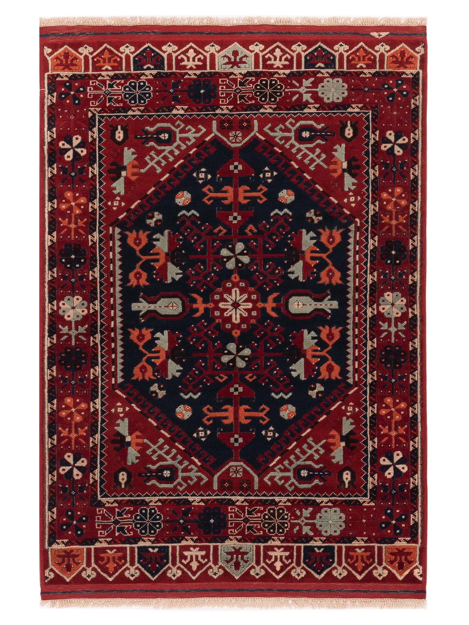 Pasha Turkish Shirwan  Black Red Traditional