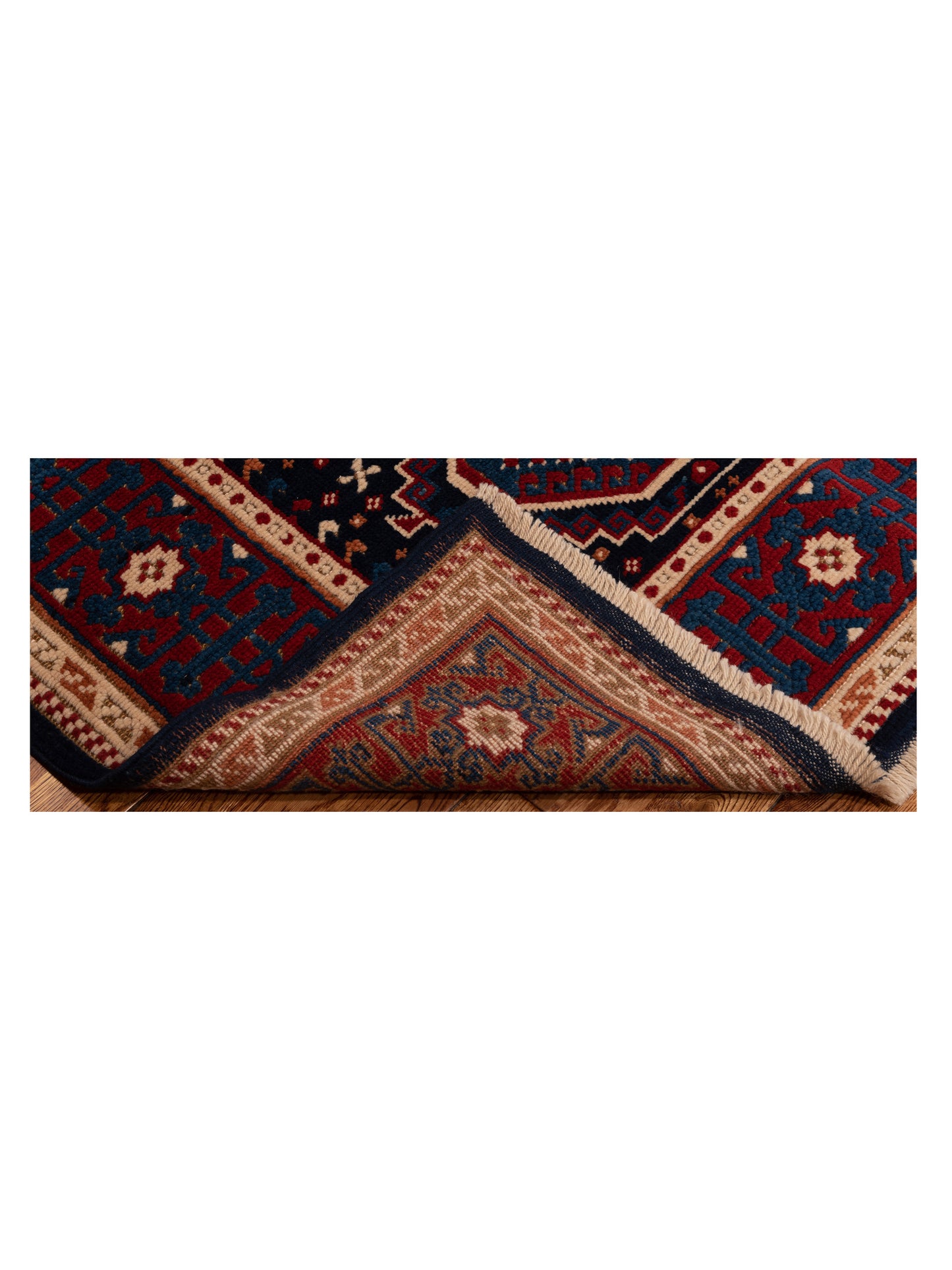 Shirvara Navy Red 4.3x5.5 Hand Knotted Rug