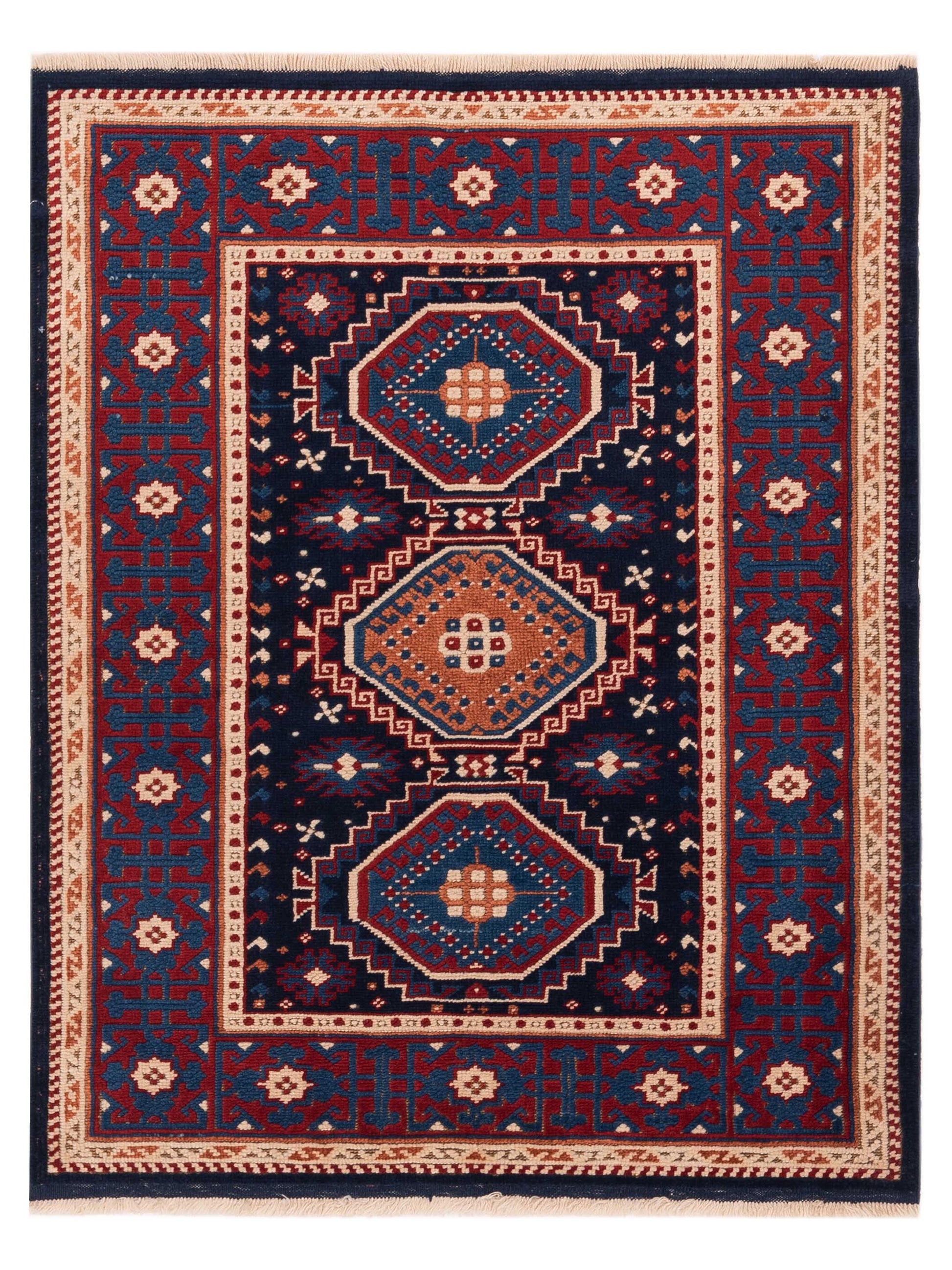 Pasha Turkish Shirwan  Navy Red Traditional