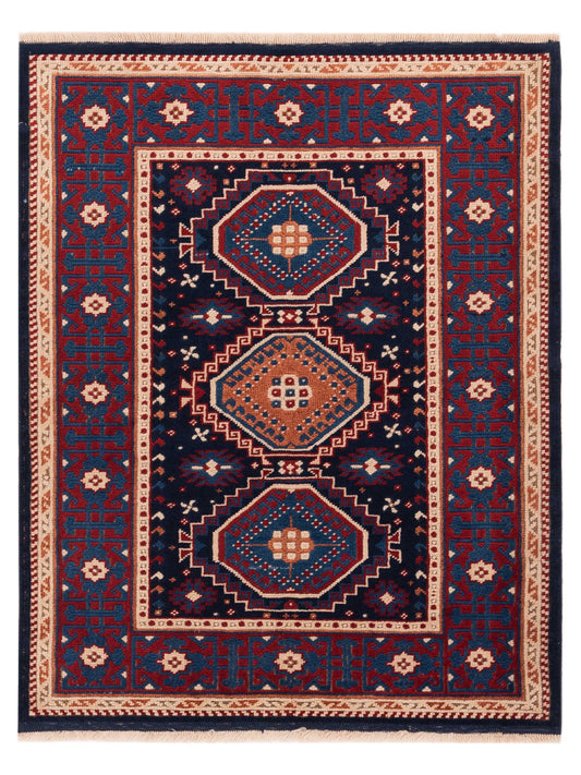 Pasha Turkish Shirwan  Navy Red Traditional