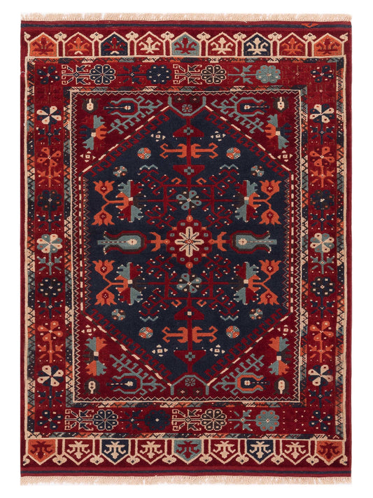 Pasha Turkish Shirwan  Navy Red Traditional