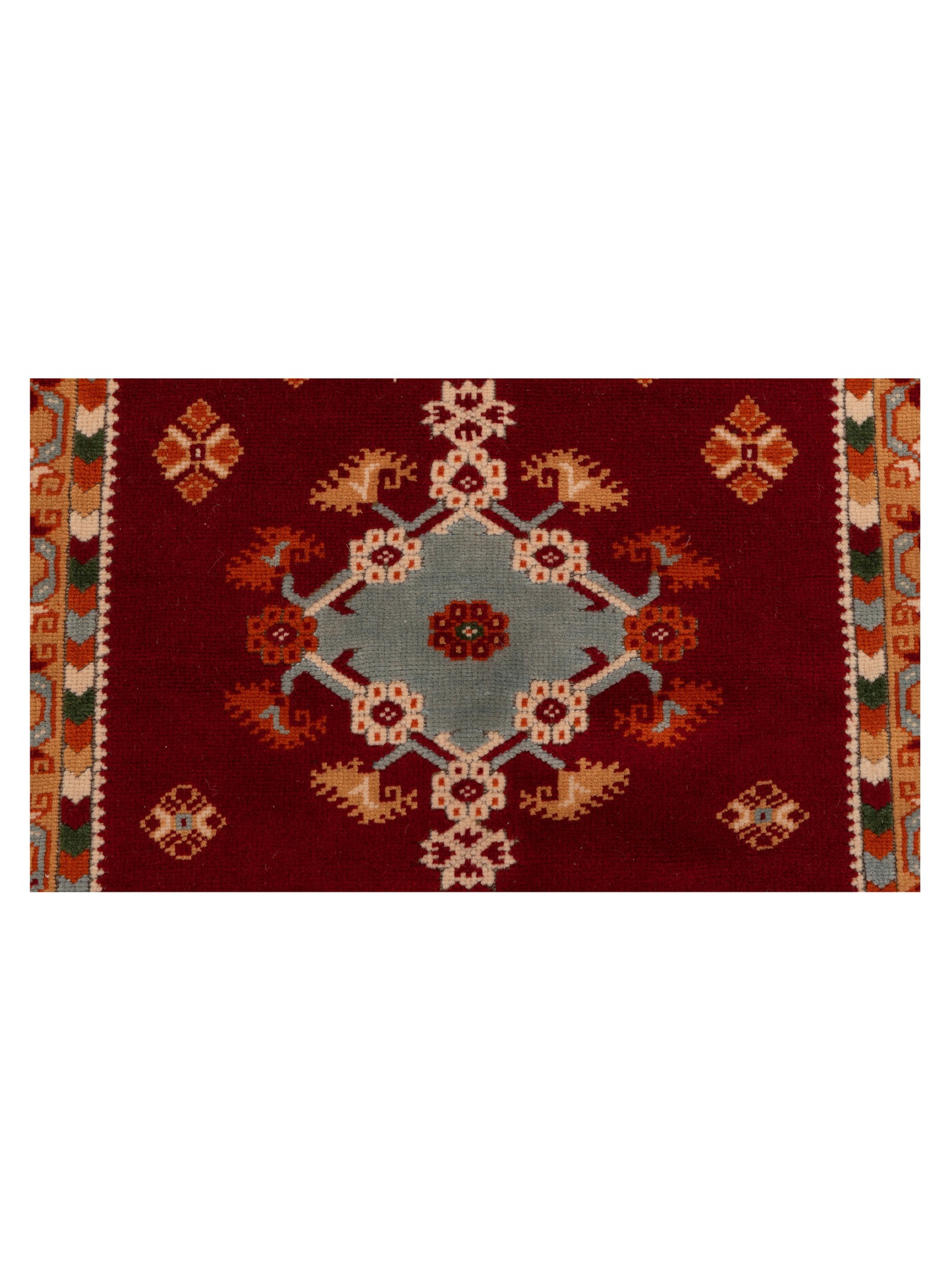 Shirvara Ivory Red 3.10x5.6 Hand Knotted Rug
