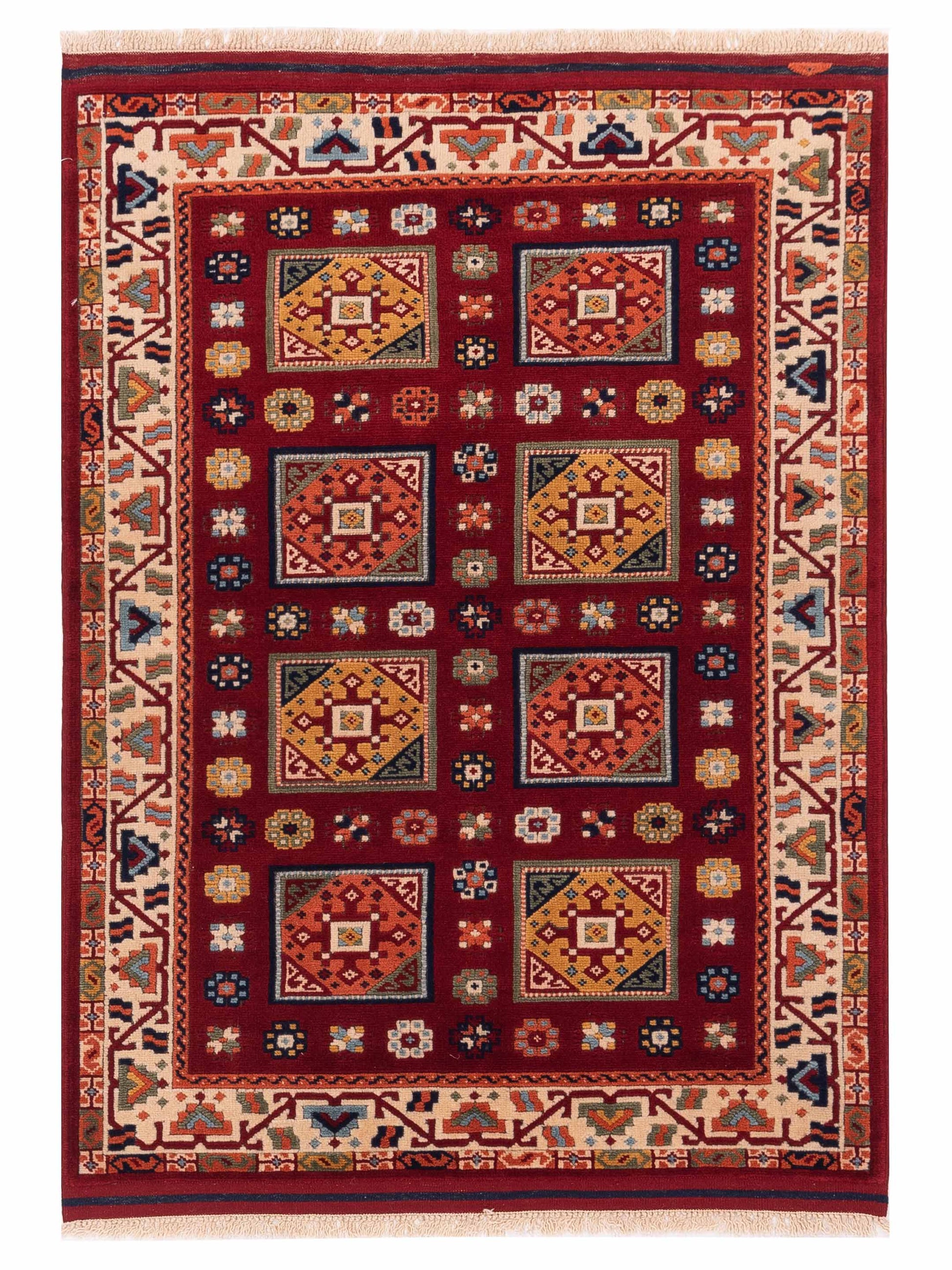 Pasha Turkish Shirwan  Red Ivory Traditional